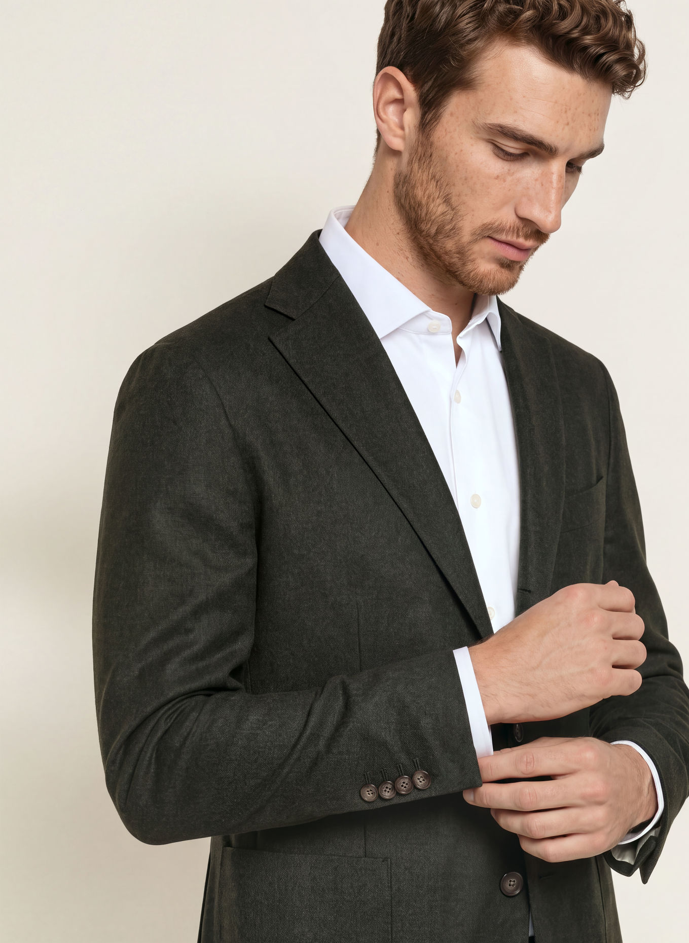 ETON Slim fit-jakke: MØRKEGRØN