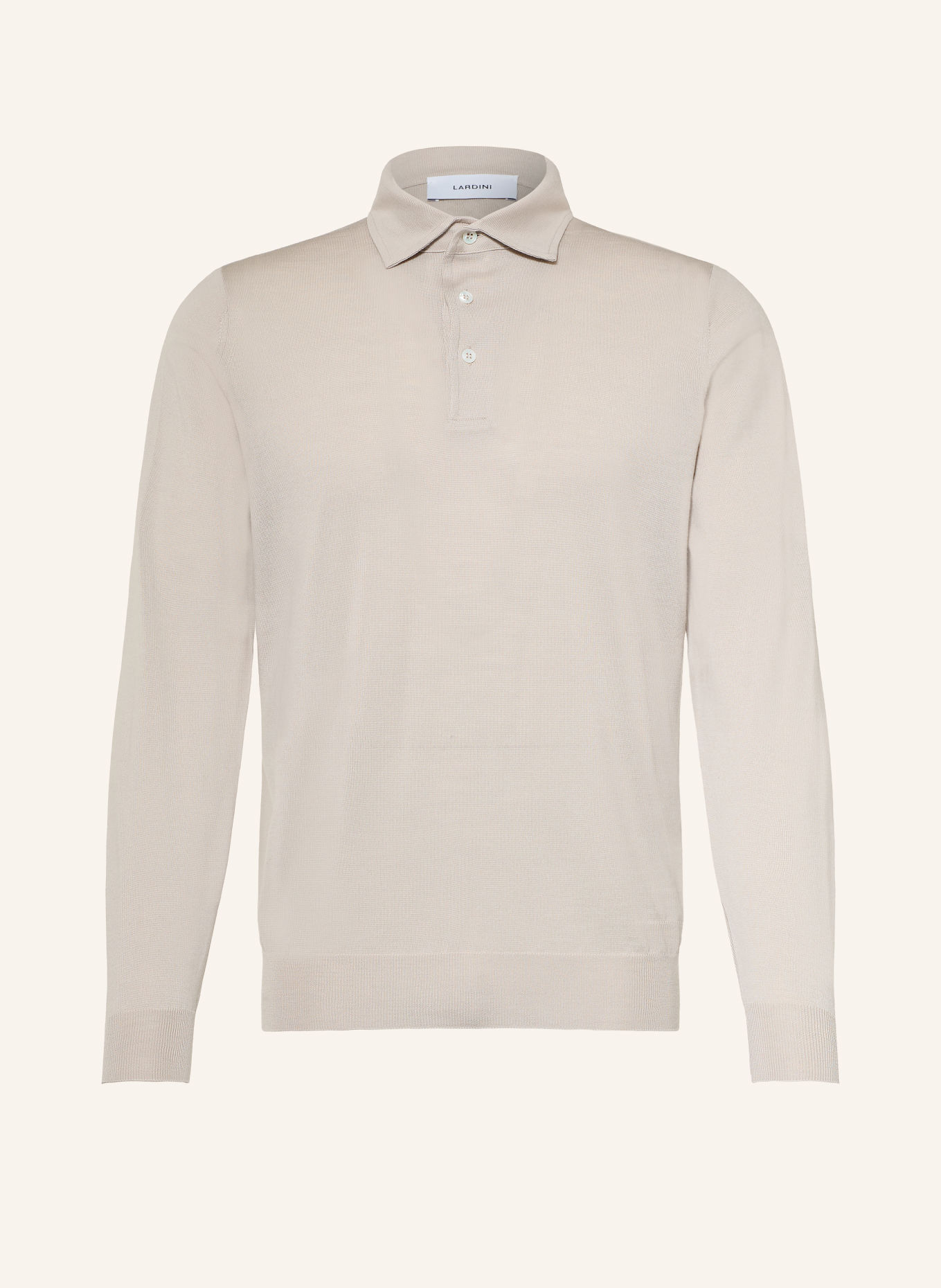 LARDINI Strikket polo-shirt: BEIGE