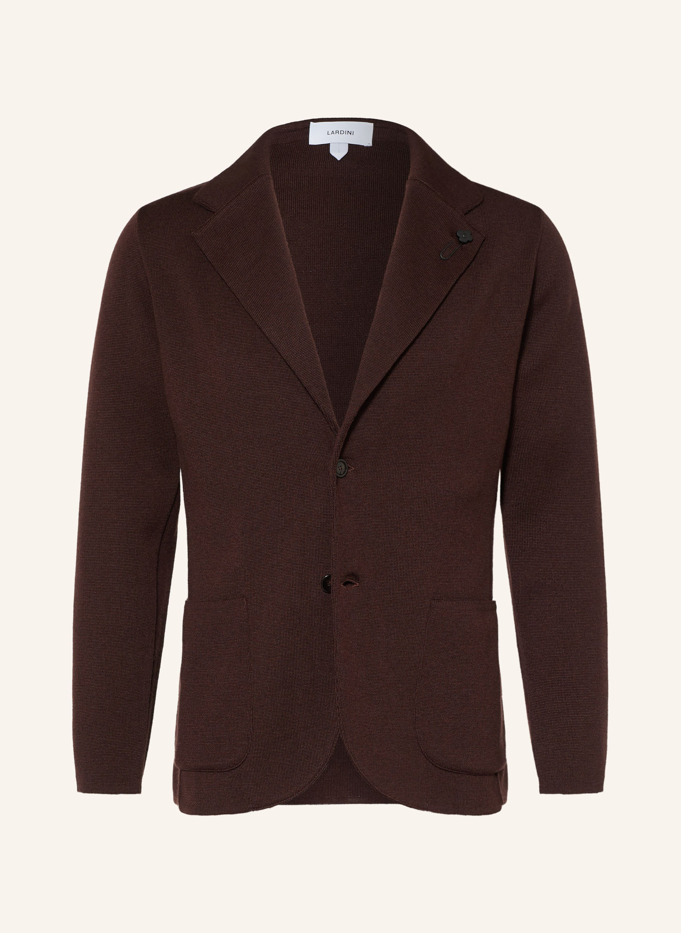 LARDINI Stricksakko Extra Slim Fit: DUNKELBRAUN