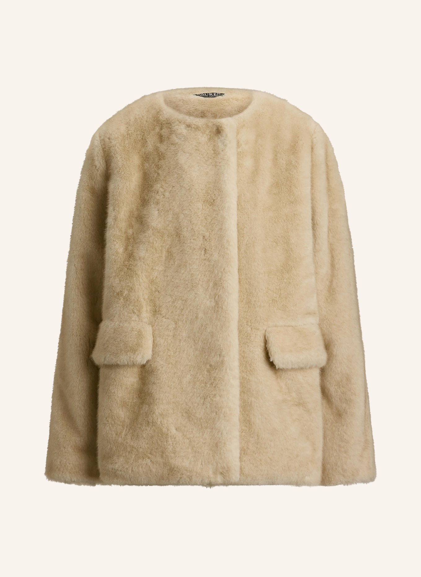 LAUREN RALPH LAUREN Faux fur jacket: BEIGE