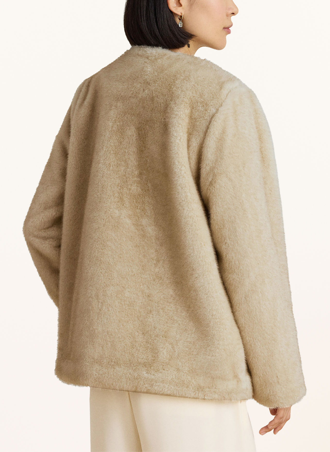 LAUREN RALPH LAUREN Faux fur jacket: BEIGE