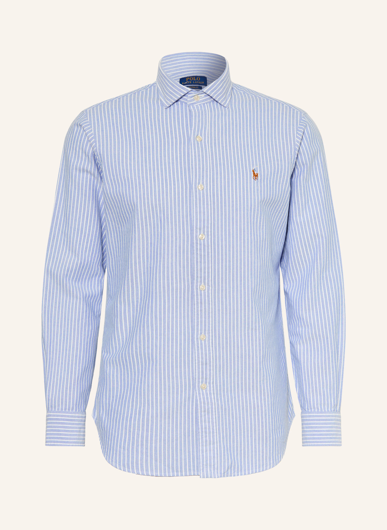 POLO RALPH LAUREN Oxford shirt custom fit: LIGHT BLUE / WHITE
