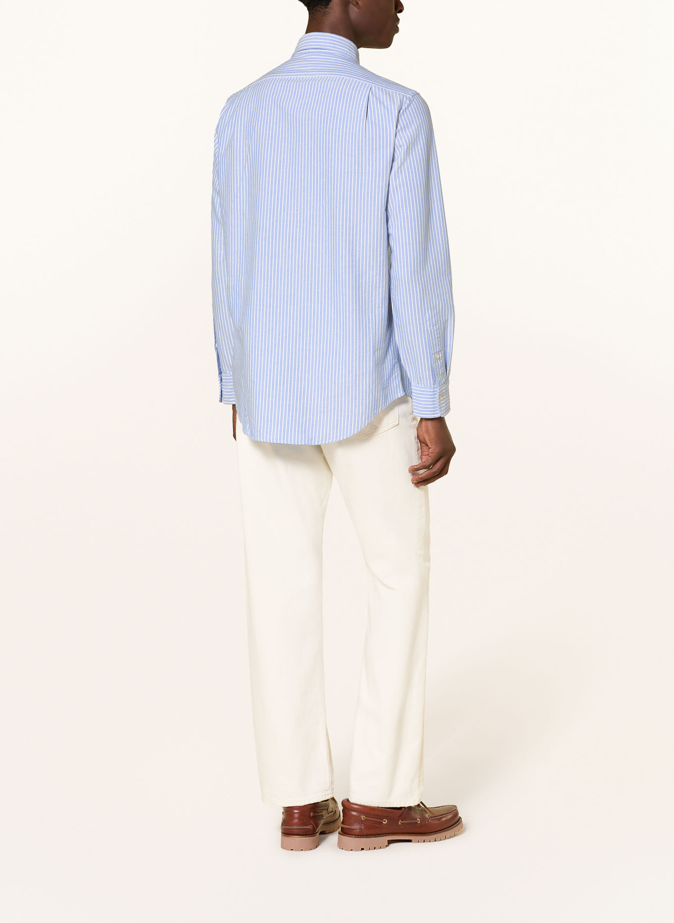 POLO RALPH LAUREN Oxford shirt custom fit: LIGHT BLUE / WHITE