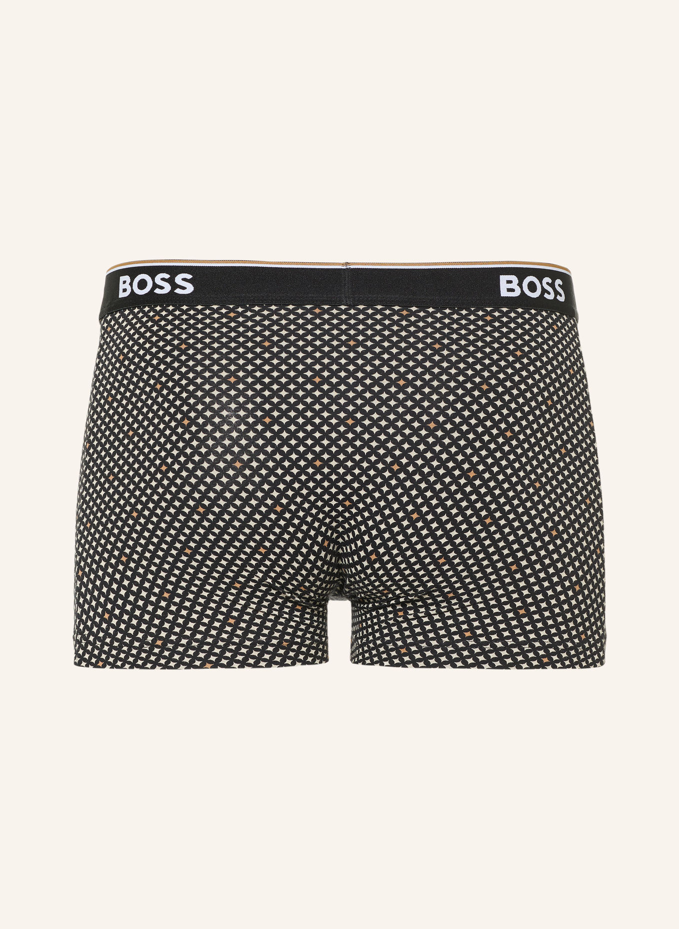 BOSS 3-pack boxershorts POWER: ZWART / BEIGE