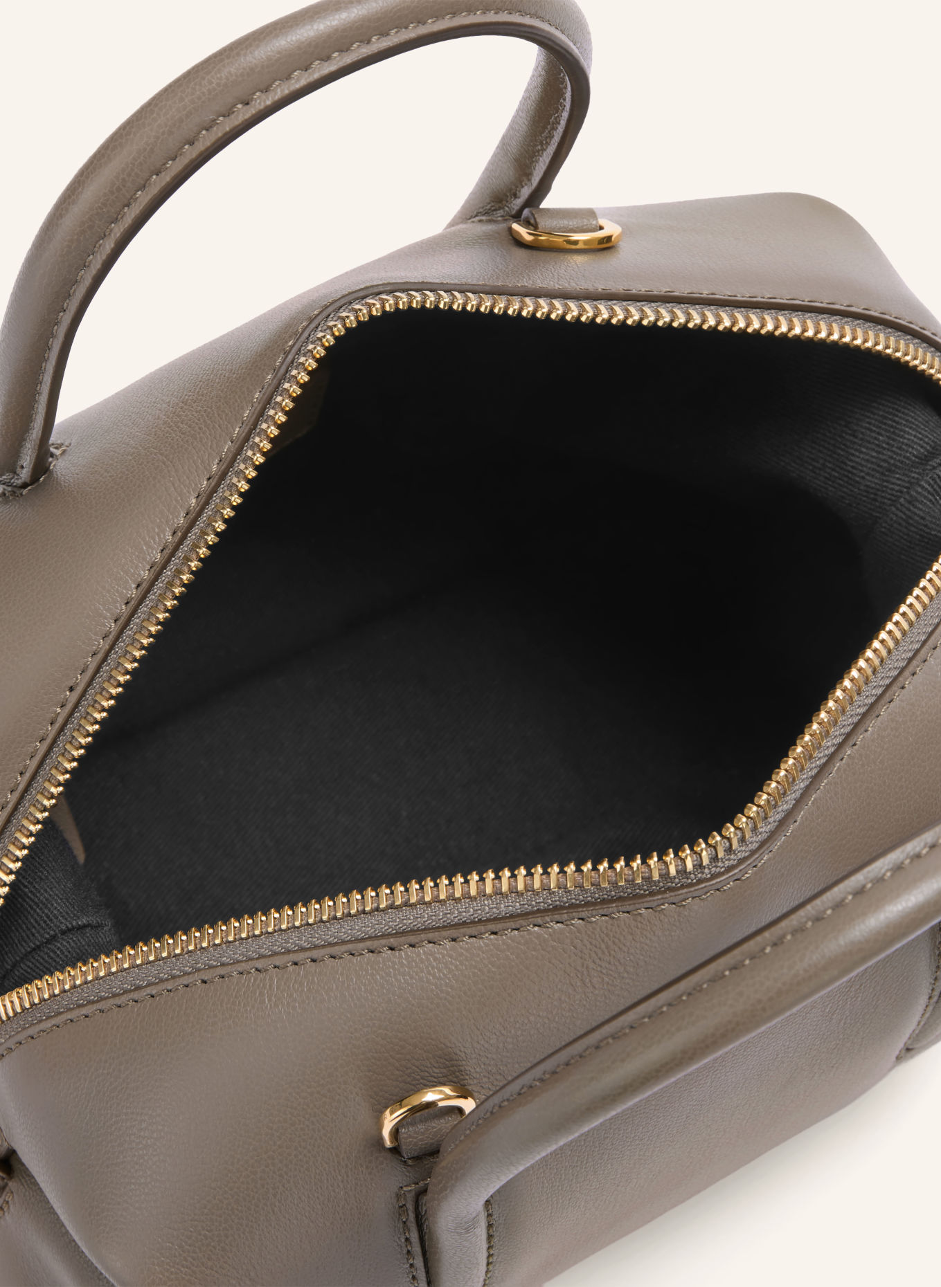 DEMELLIER Handtas THE SMALL STOCKHOLM: TAUPE / GOUD