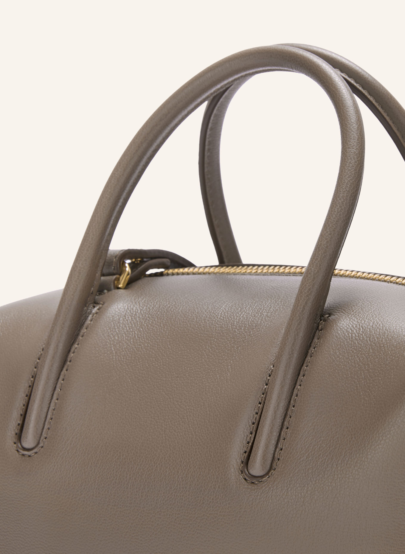 DEMELLIER Handtas THE SMALL STOCKHOLM: TAUPE / GOUD