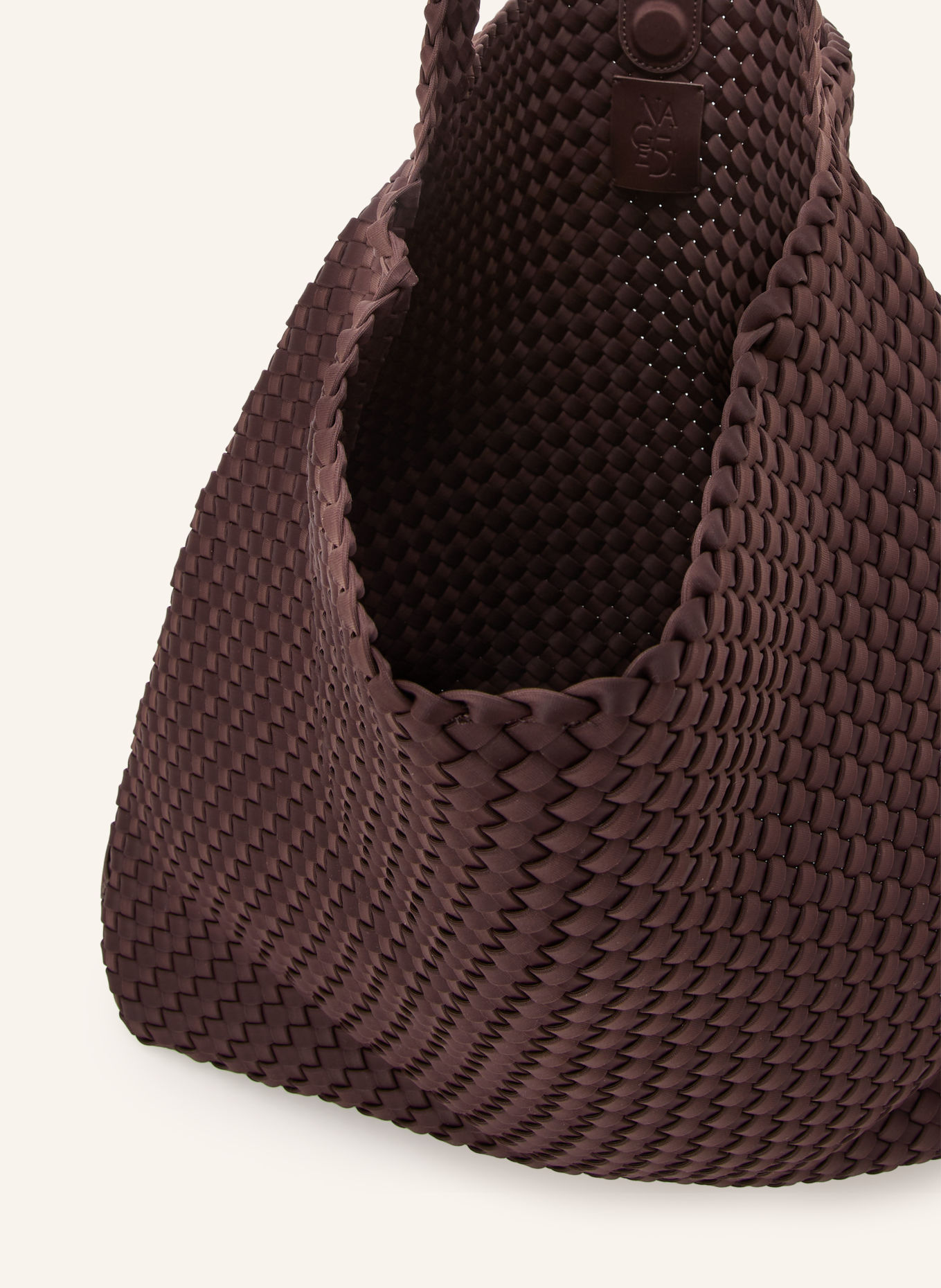 Naghedi Sac à dos LARGE avec pochette: MARRON FONCÉ