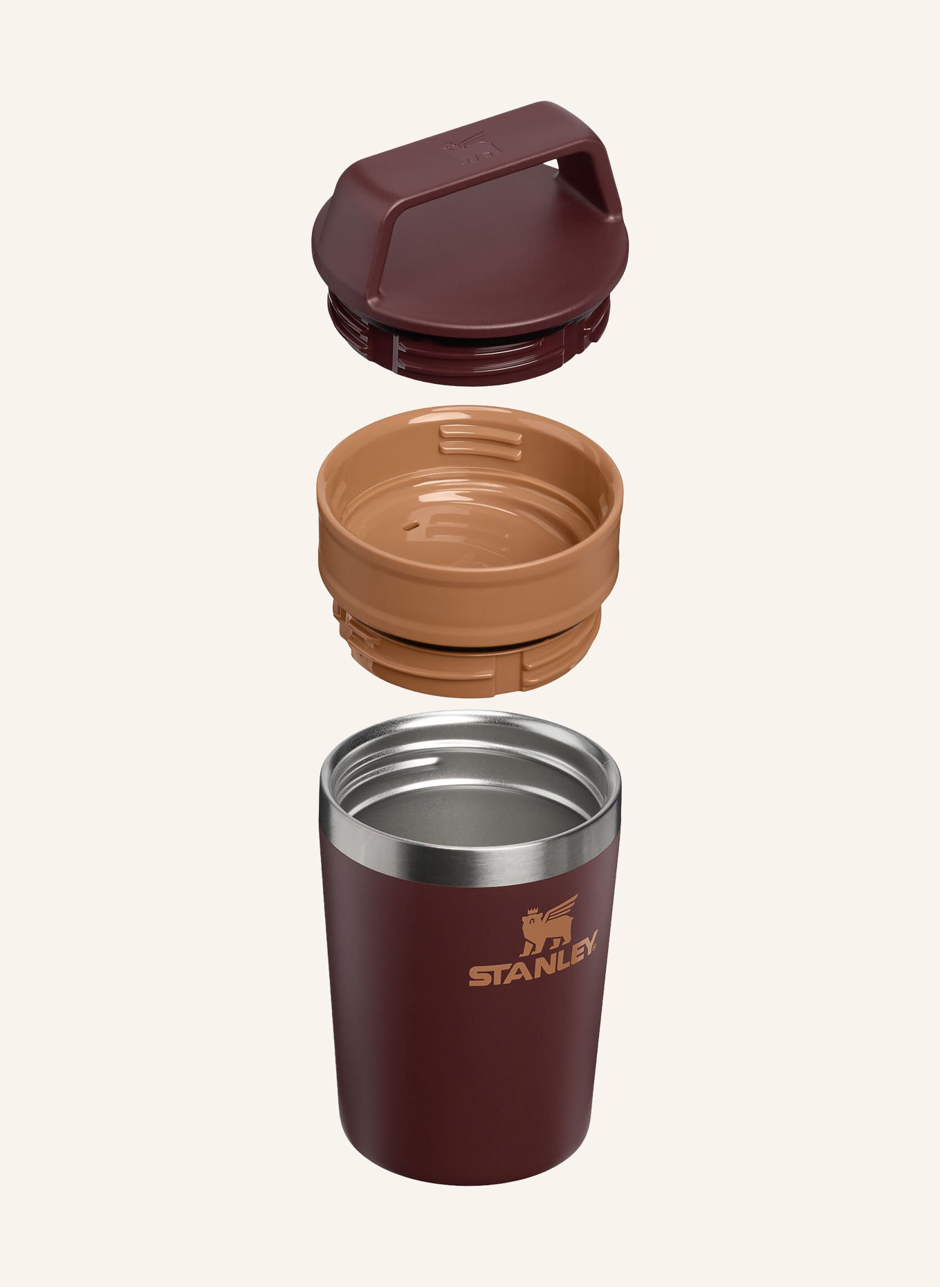 STANLEY Thermal mug THE CAFÉ-TO-GO TRAVEL MUG: DARK BROWN / LIGHT BROWN