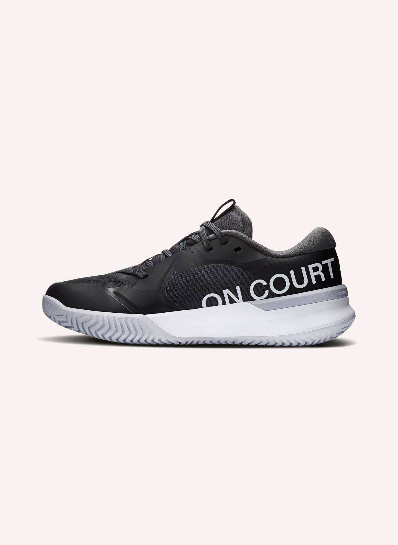 On Tennis shoes THE ROGER PRO 3 CLAY: BLACK / WHITE