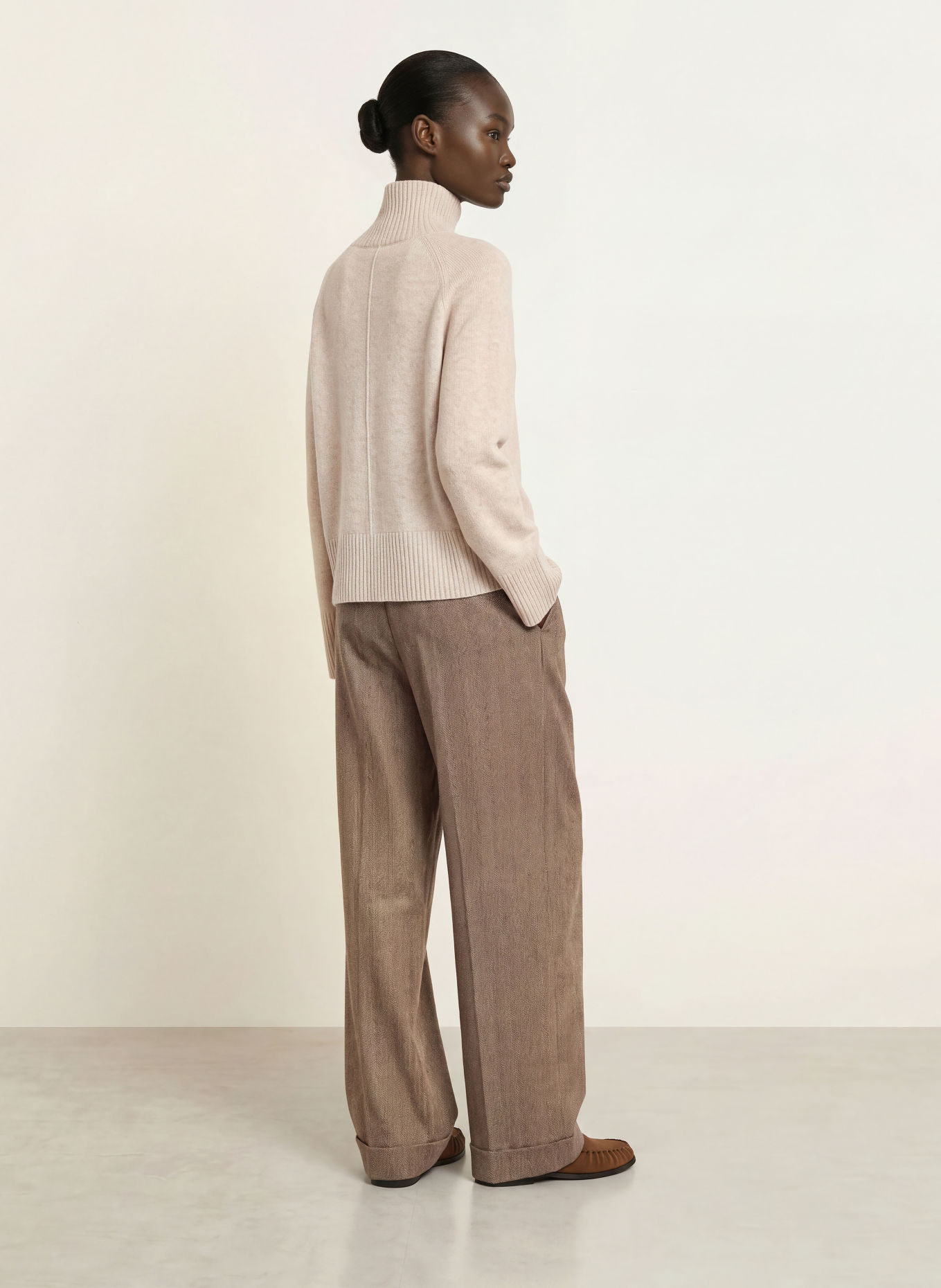 BOSS FALONSO turtleneck sweater: BEIGE