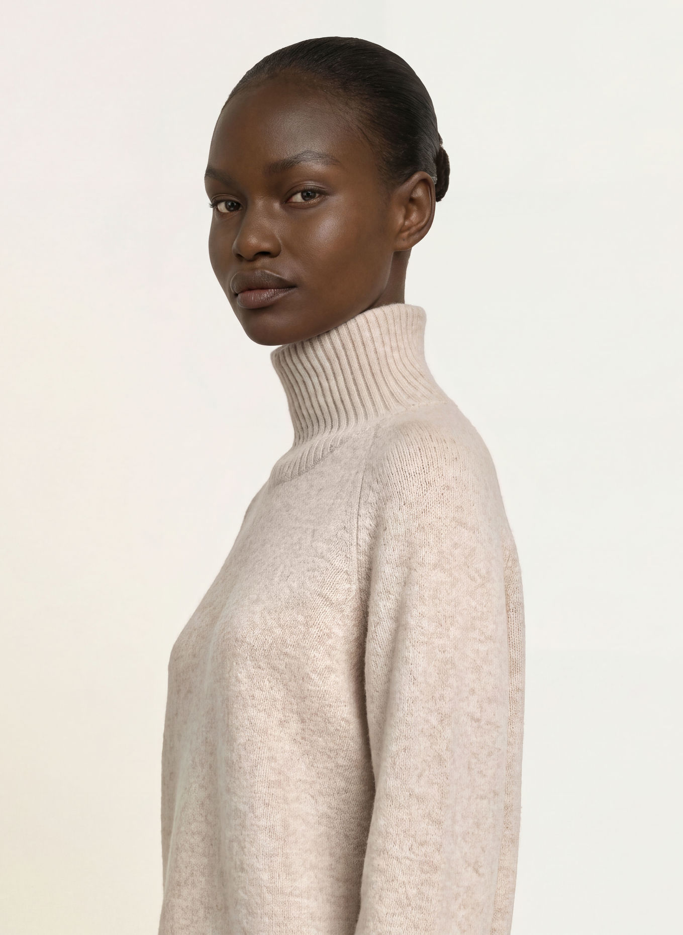 BOSS FALONSO turtleneck sweater: BEIGE