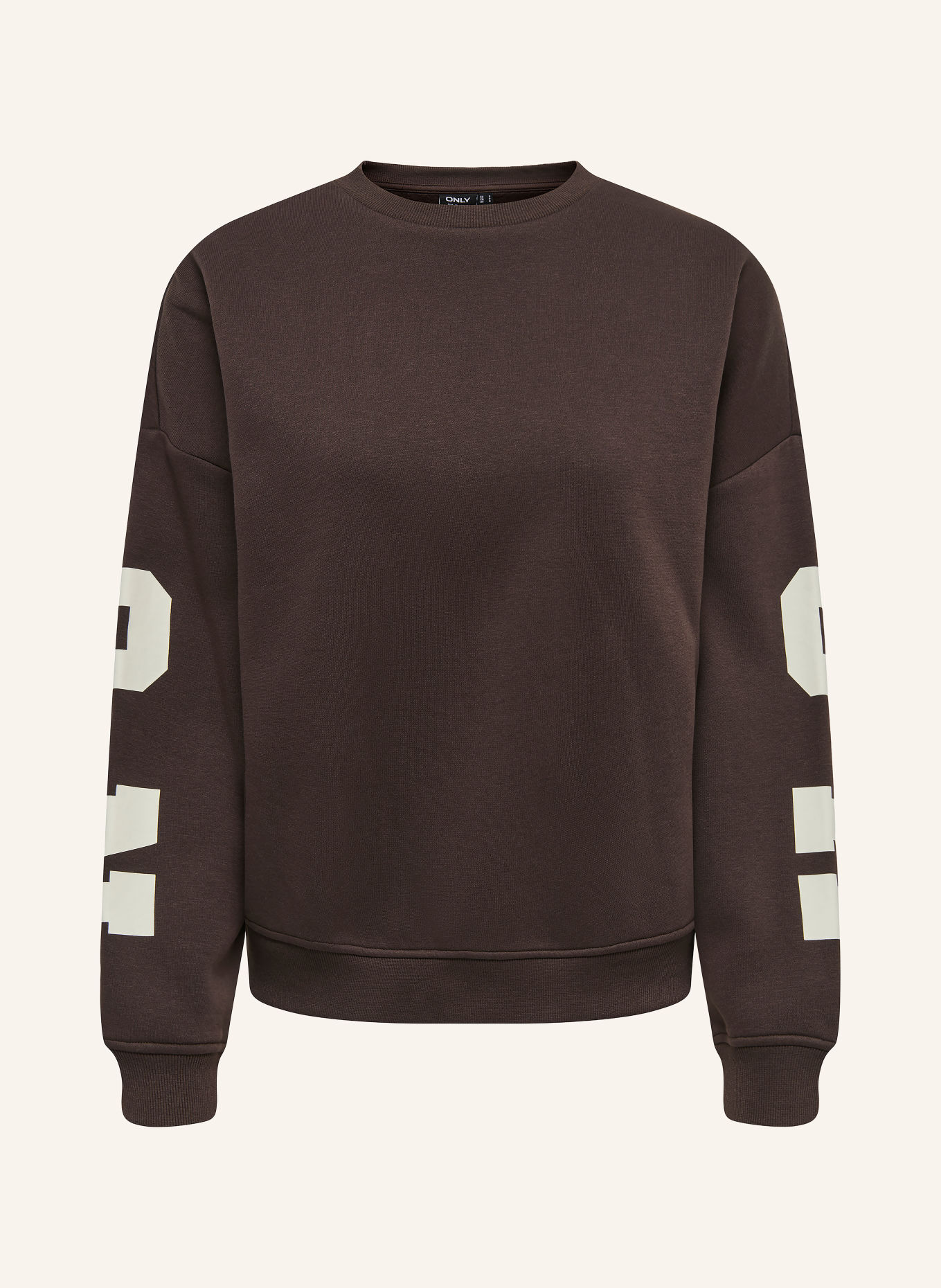 ONLY sweatshirt: MARRON FONCÉ / WIT