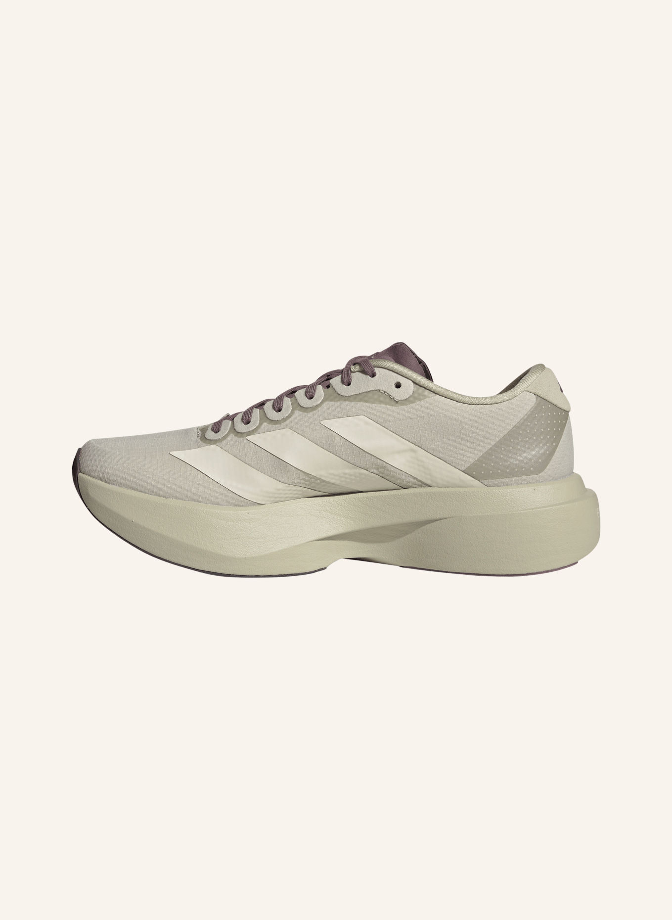 adidas Løbesko ADIZERO EVO SL WOVEN: LYSEGRÅ / ECRU / LILLA