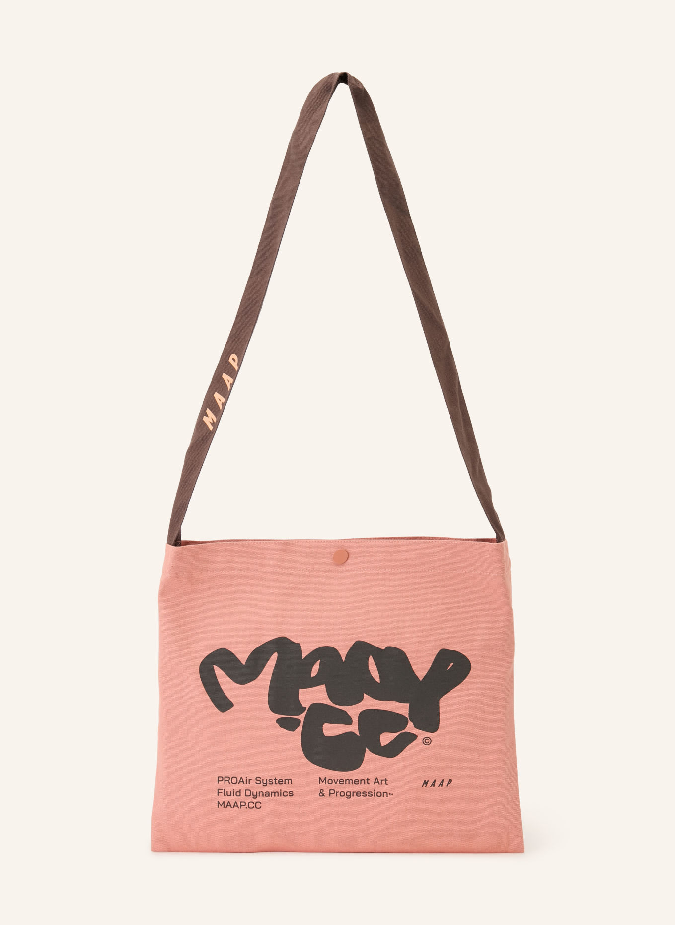MAAP STRATA MUSETTE Crossbody Bag: LIGHT RED / DARK BROWN / BLACK