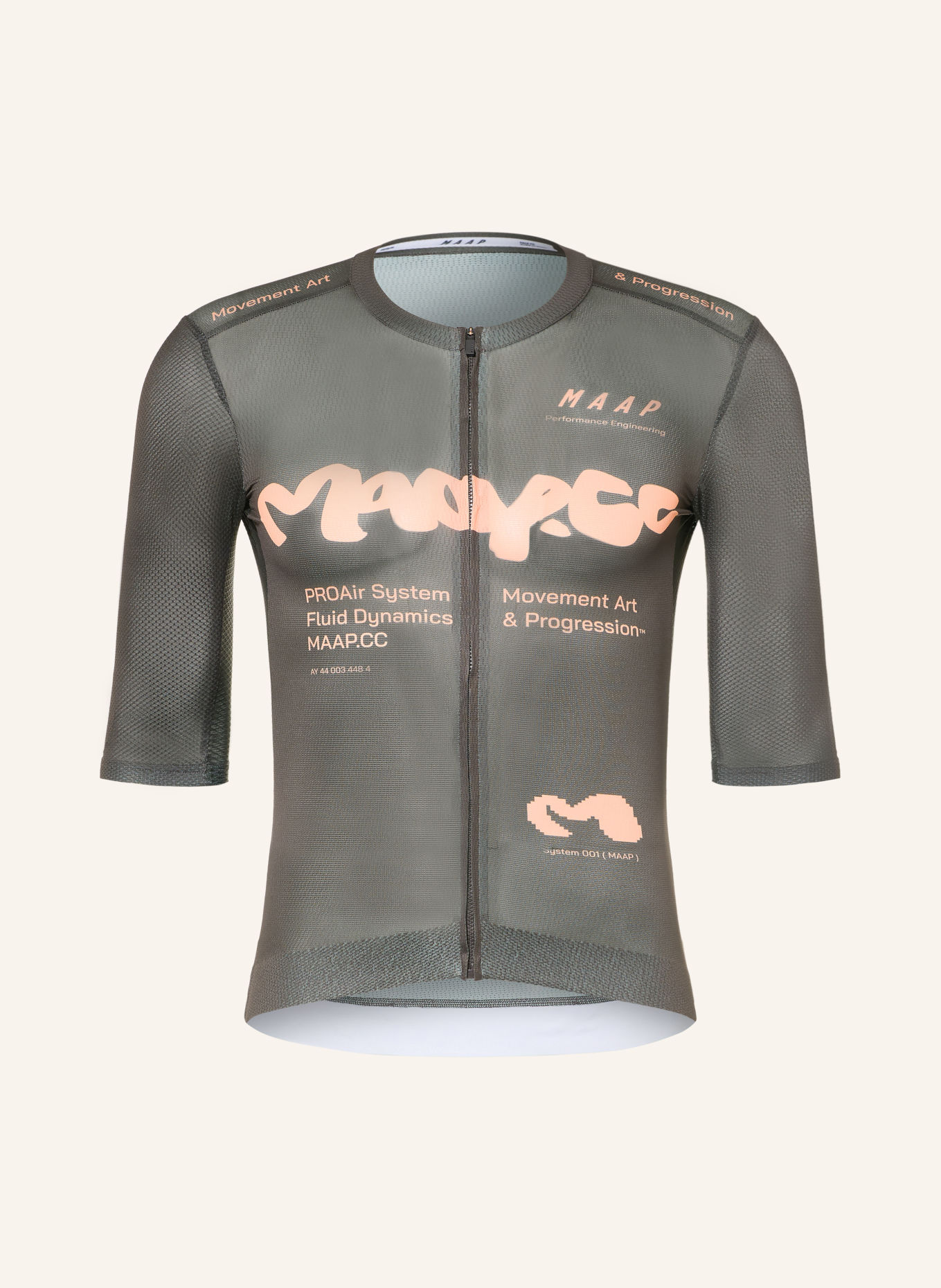 MAAP STRATA PRO AIR 3.0 Cycling jersey: DARK BROWN / SALMON