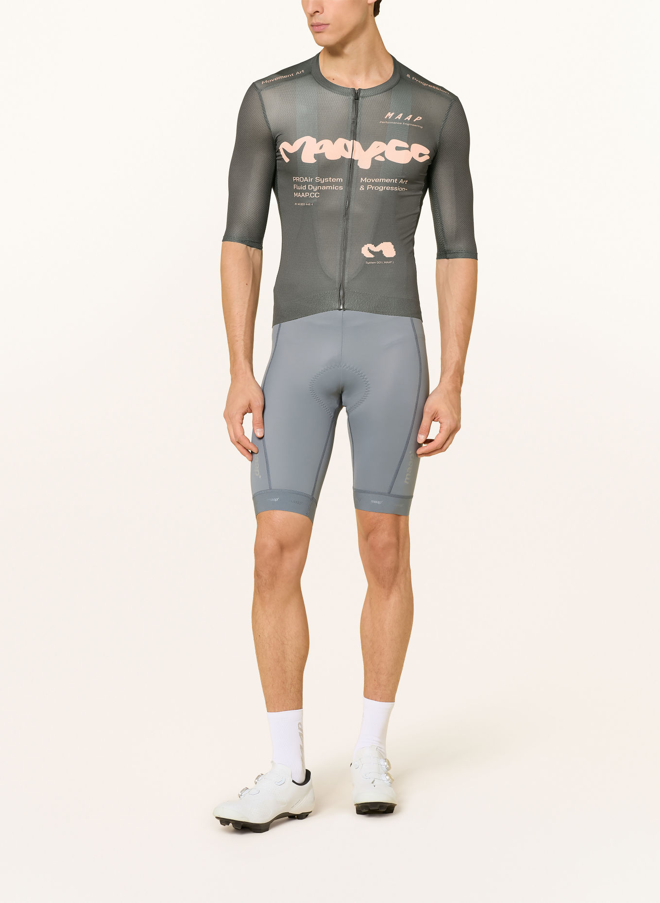 MAAP STRATA PRO AIR 3.0 Cycling jersey: DARK BROWN / SALMON