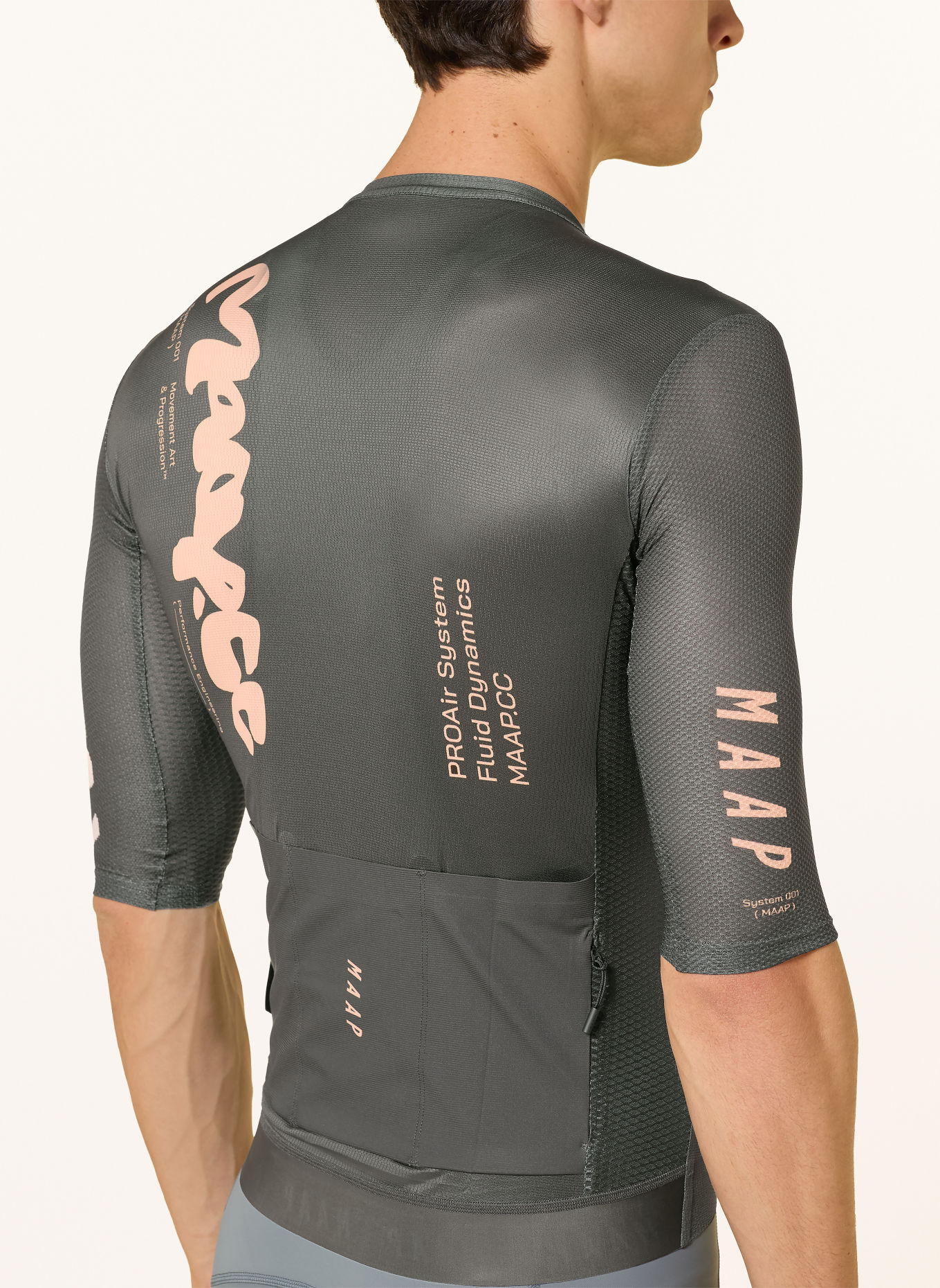 MAAP STRATA PRO AIR 3.0 Cycling jersey: DARK BROWN / SALMON