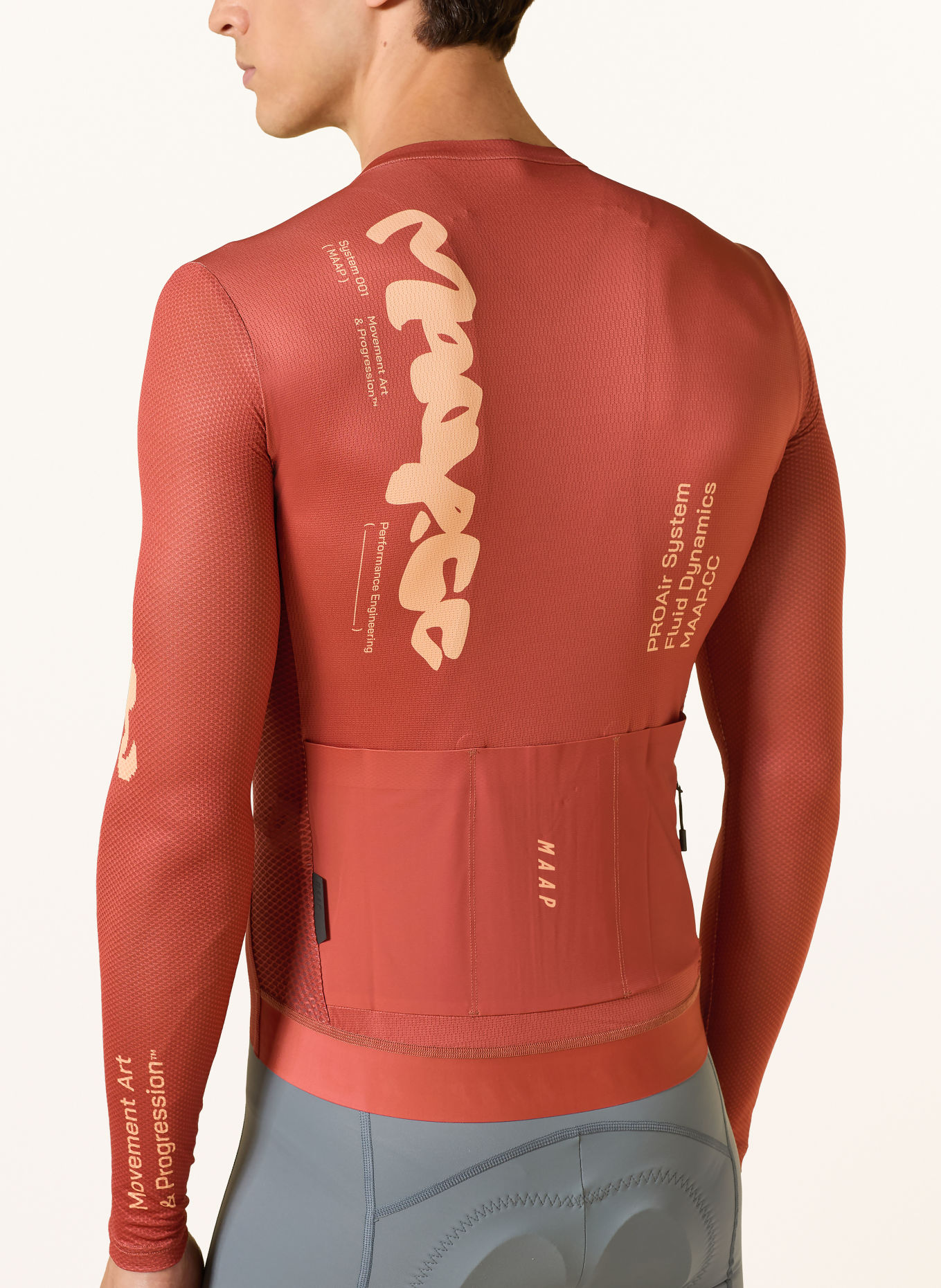 MAAP STRATA PRO AIR 3.0 Cycling jersey: DARK ORANGE / LIGHT ORANGE
