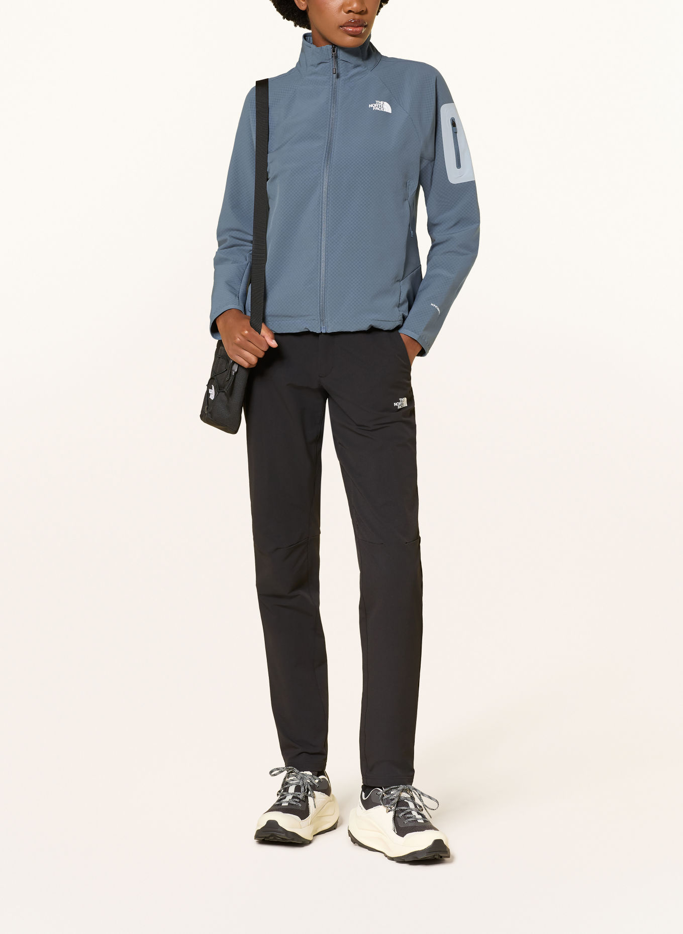 THE NORTH FACE Funktionsjacke TEK APPROACH: BLAUGRAU / HELLBLAU