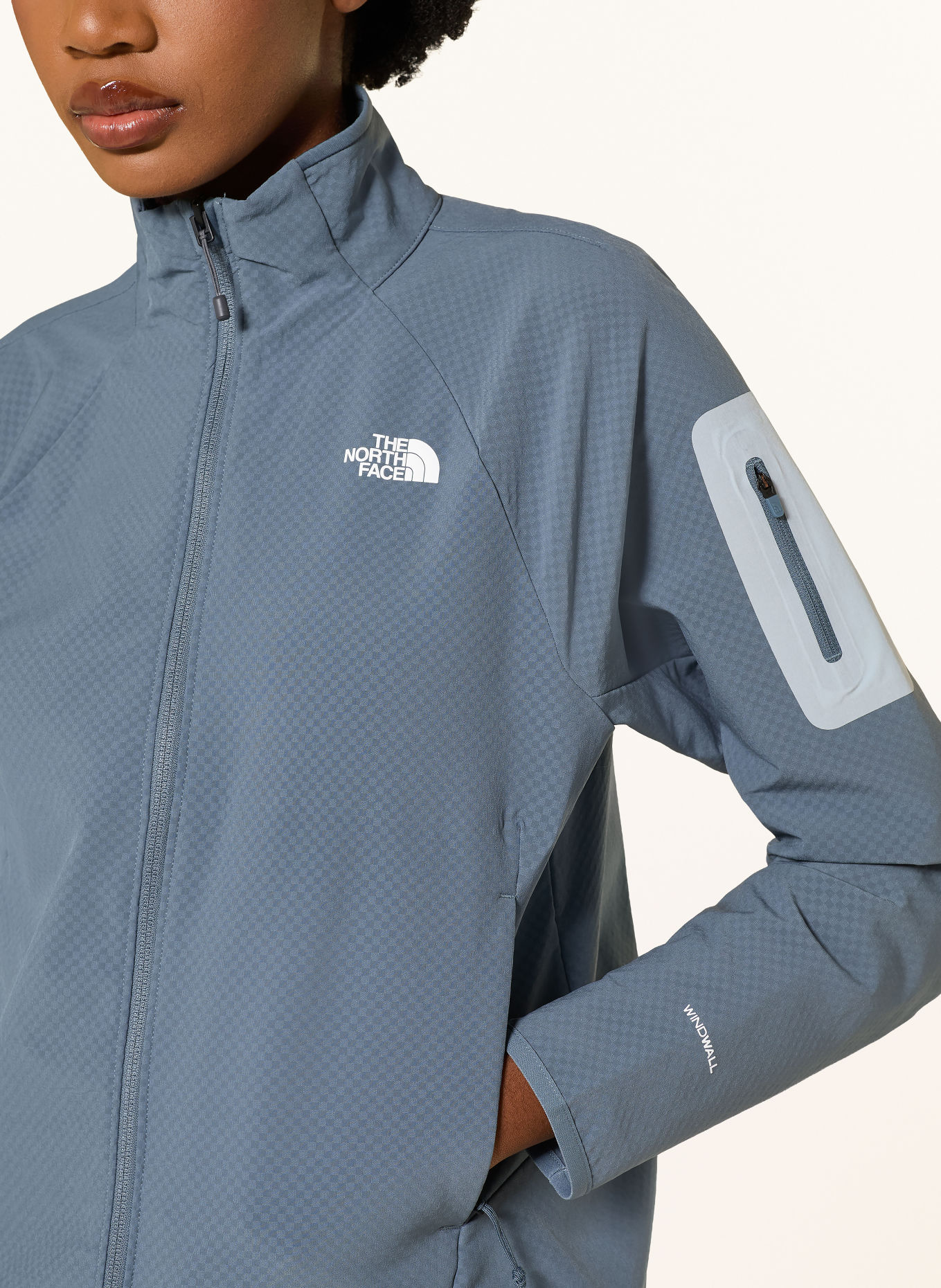 THE NORTH FACE Funktionsjacke TEK APPROACH: BLAUGRAU / HELLBLAU