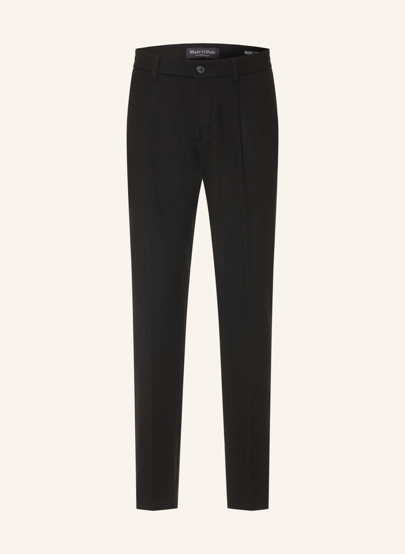 Marc O'Polo Flanellhose OSBY Tapered Fit: SCHWARZ