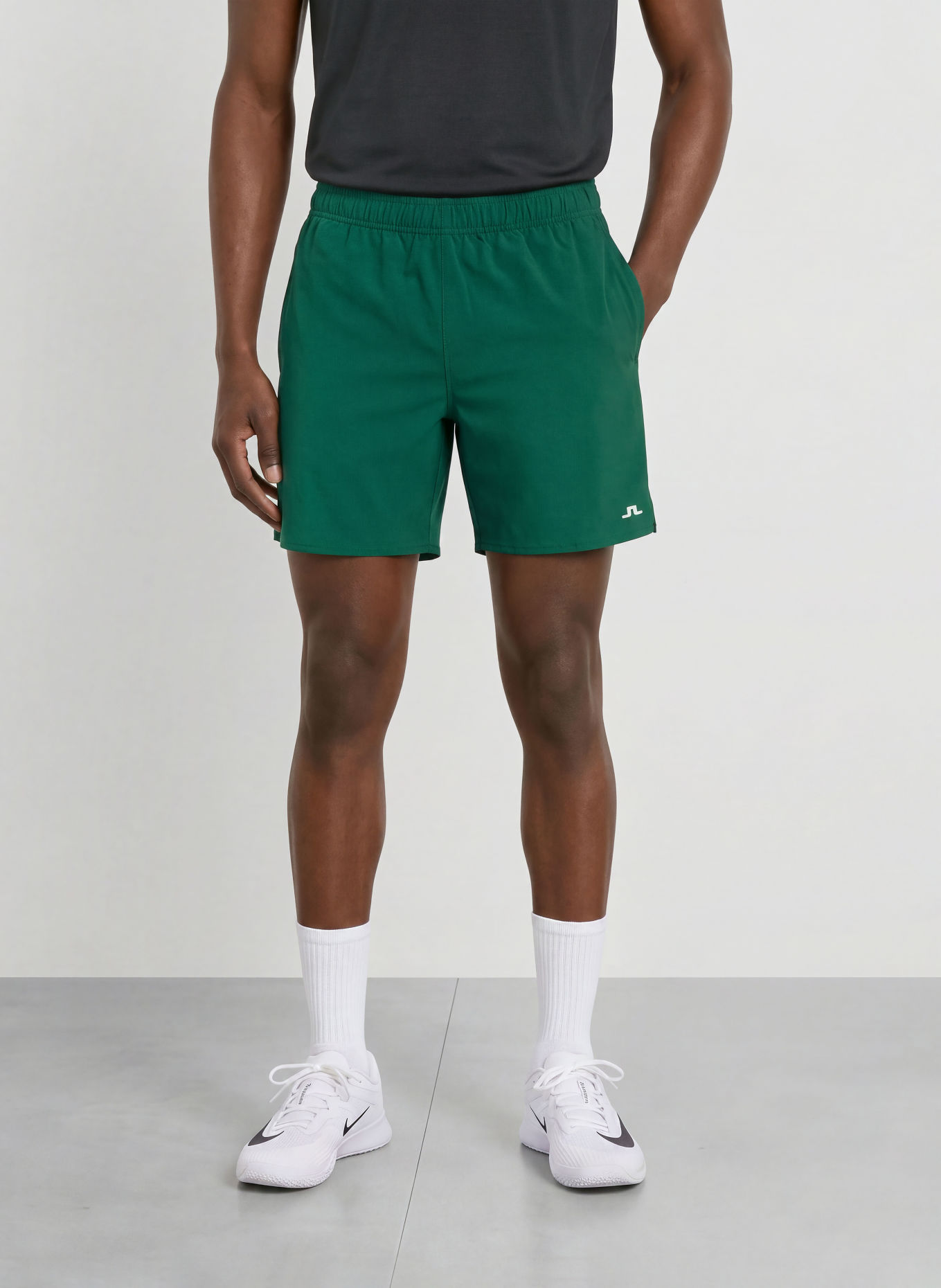 J.LINDEBERG tennisshorts: GROEN / WIT