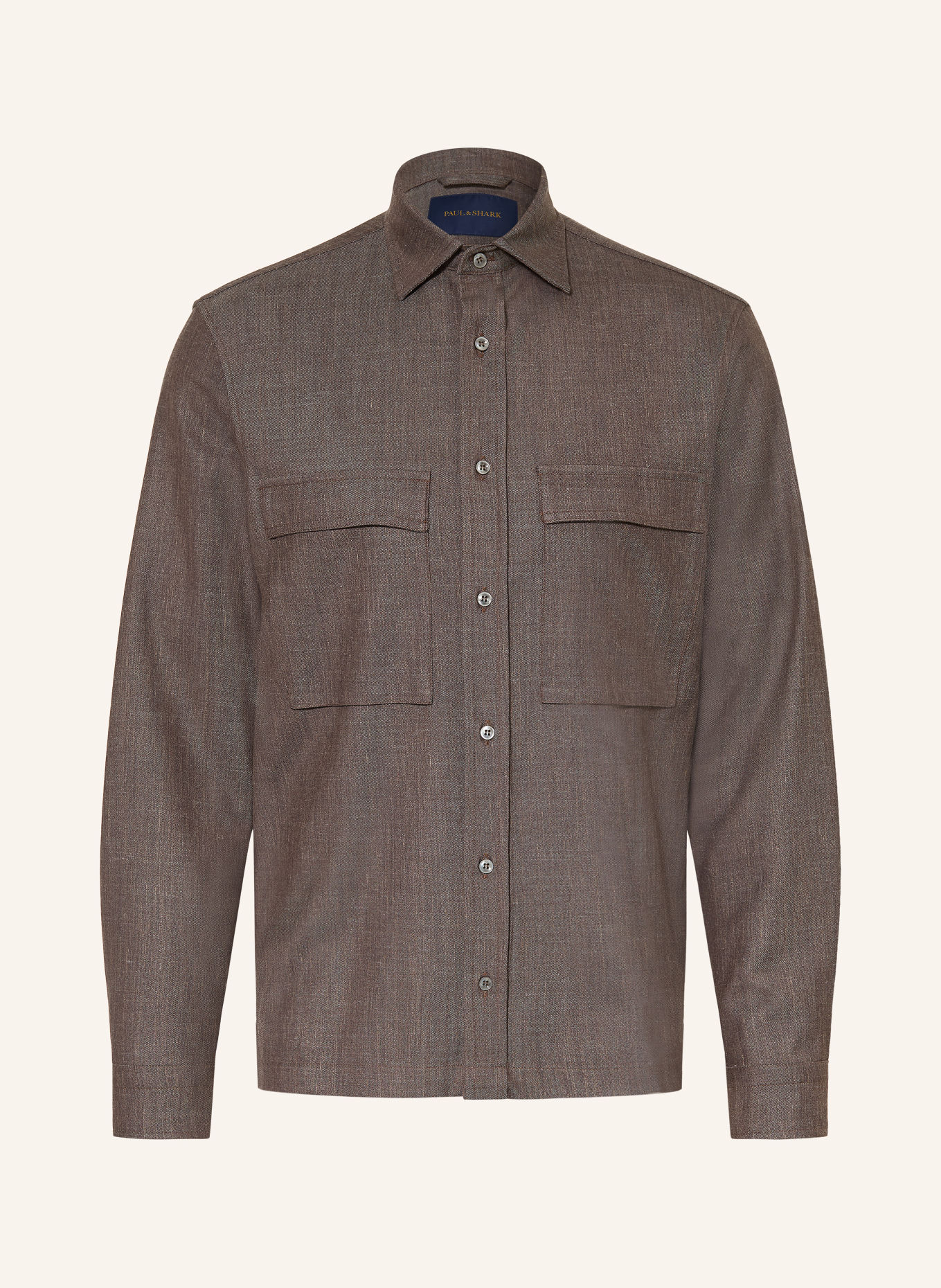 PAUL & SHARK Overshirt in Jeansoptik: TAUPE