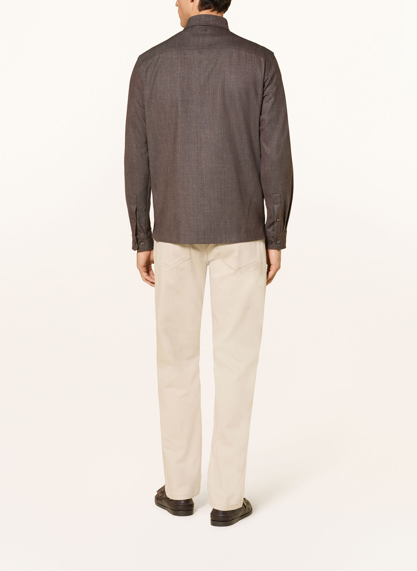 PAUL & SHARK Overshirt in Jeansoptik: TAUPE