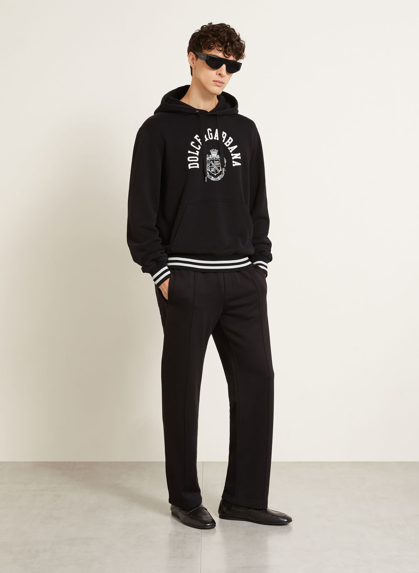 DOLCE & GABBANA Hoodie: SCHWARZ / WEISS