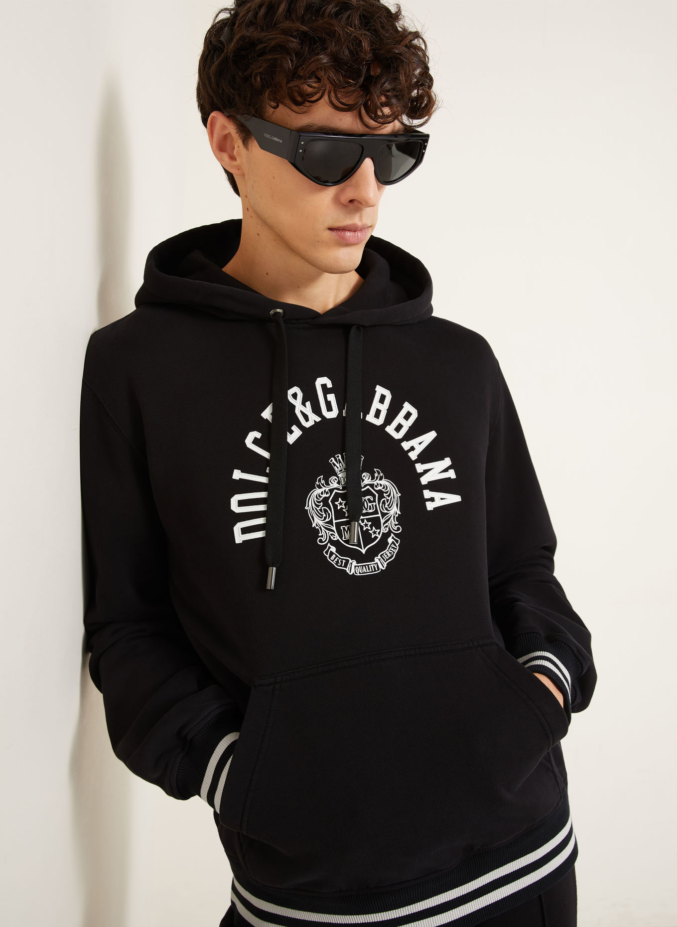 DOLCE & GABBANA Hoodie: SCHWARZ / WEISS
