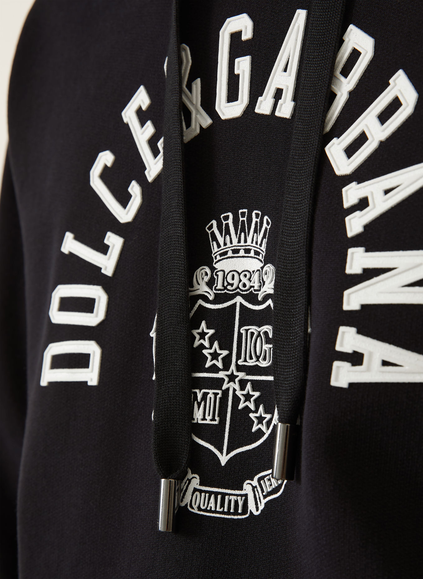 DOLCE & GABBANA Hoodie: SCHWARZ / WEISS