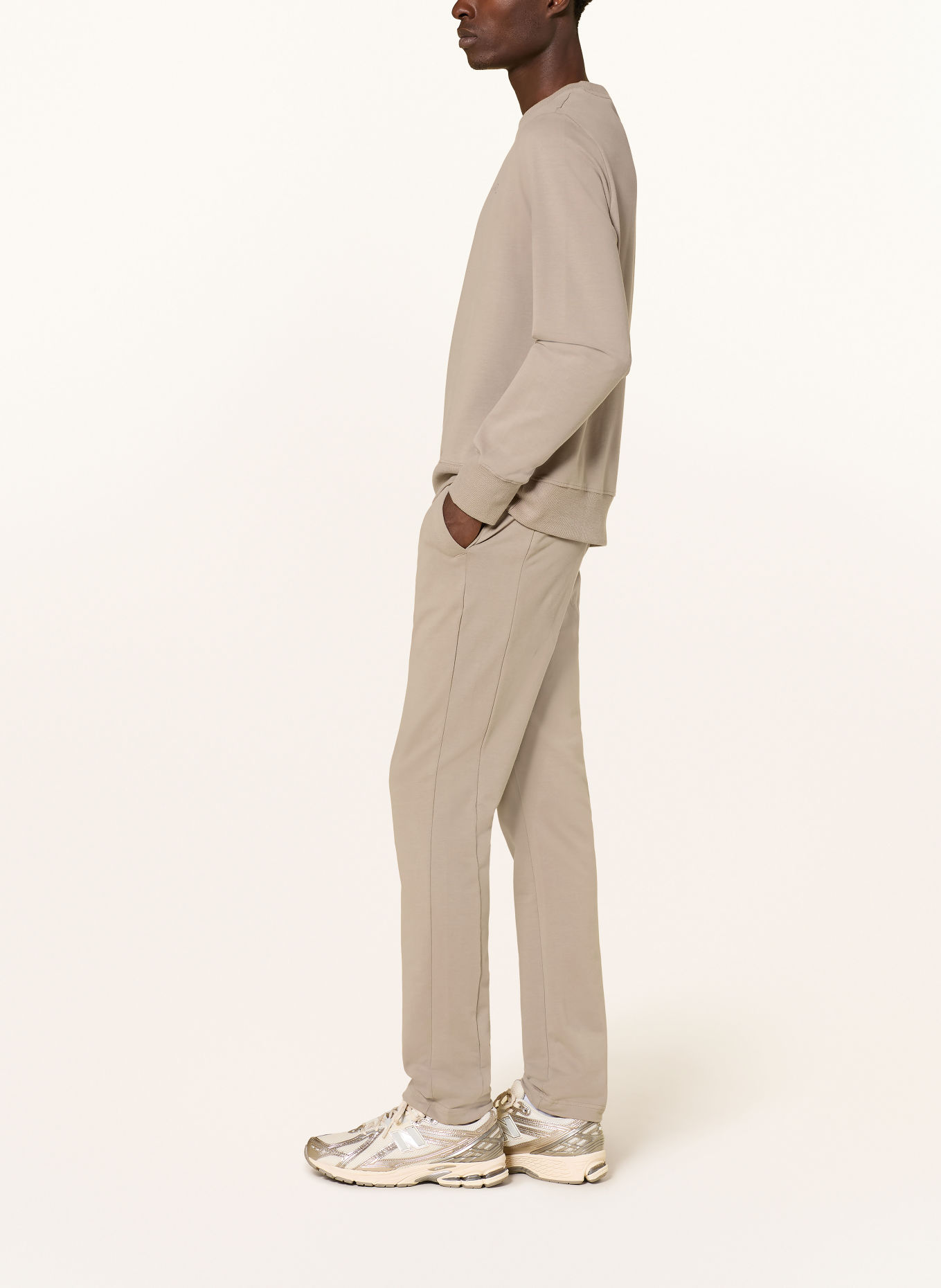 ELBSAND JONTE joggingbroek: BEIGE