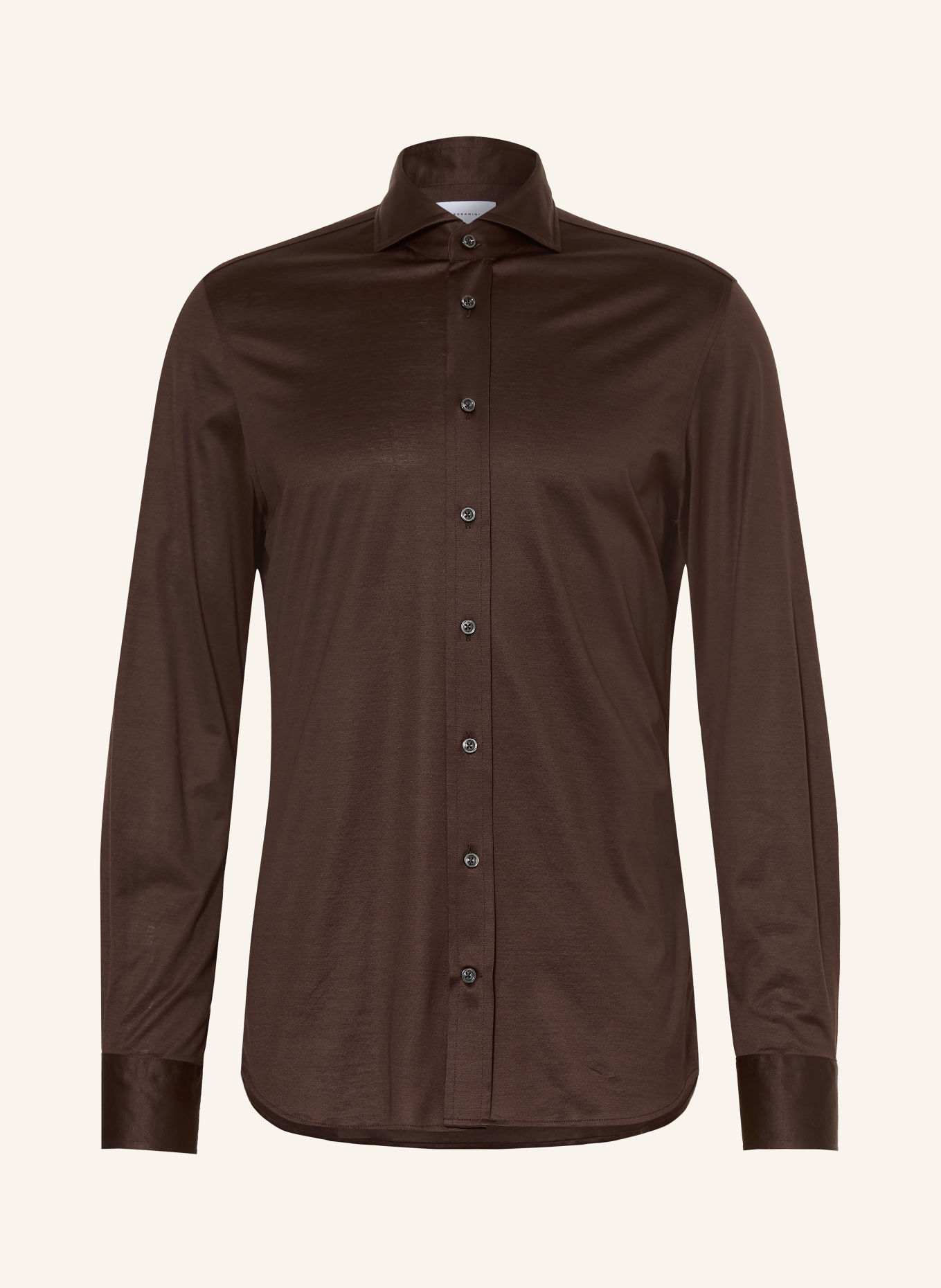 BALDESSARINI Jersey-skjorta HUGH Slim Fit: MÖRKBRUN