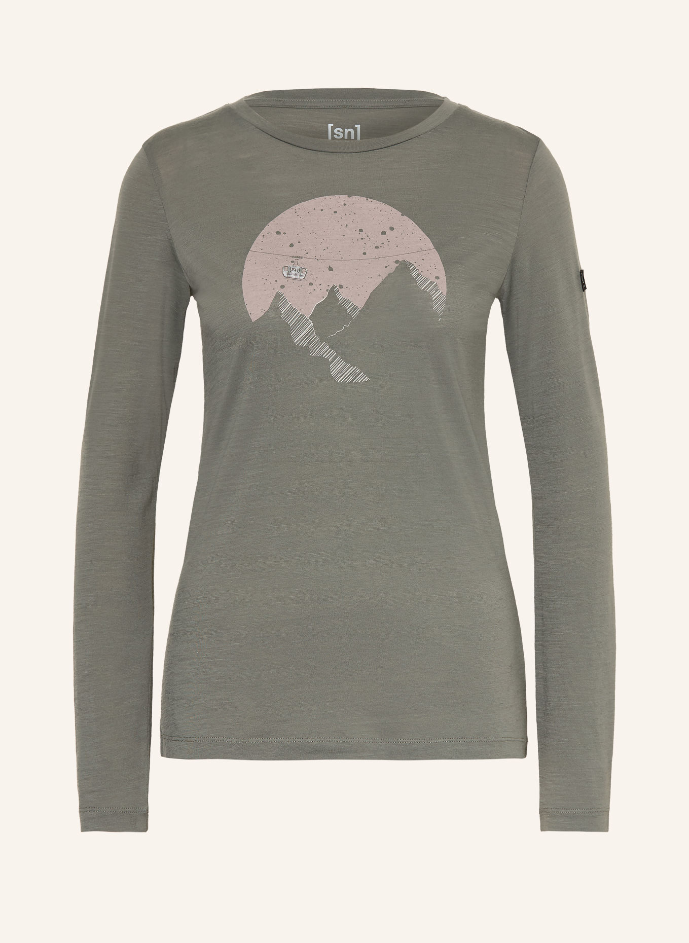 super.natural GONDOLA long sleeve shirt with merino wool: DARK GRAY