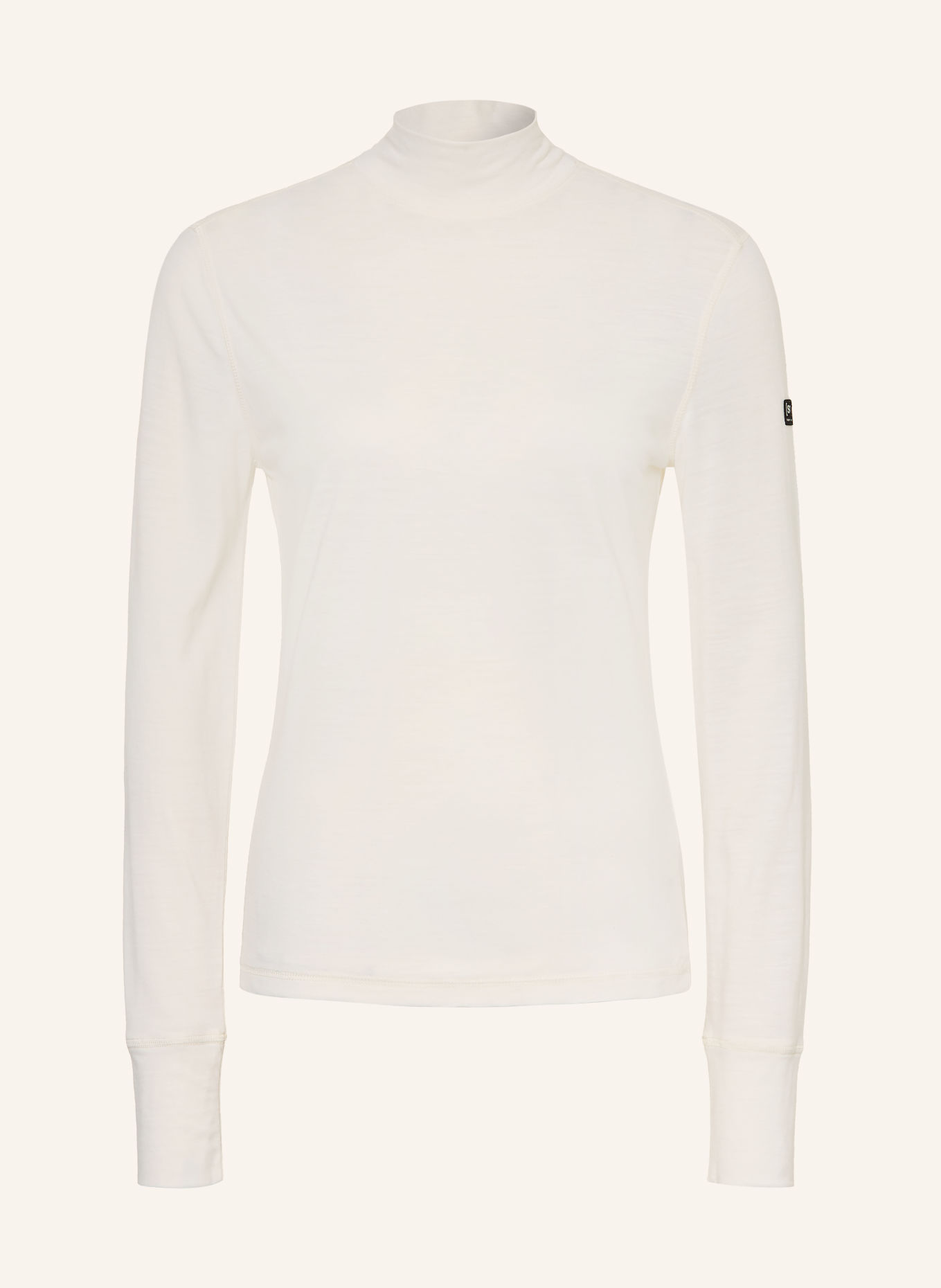 super.natural TUNDRA 175 TURTLENECK long sleeve shirt with merino wool: CREAM