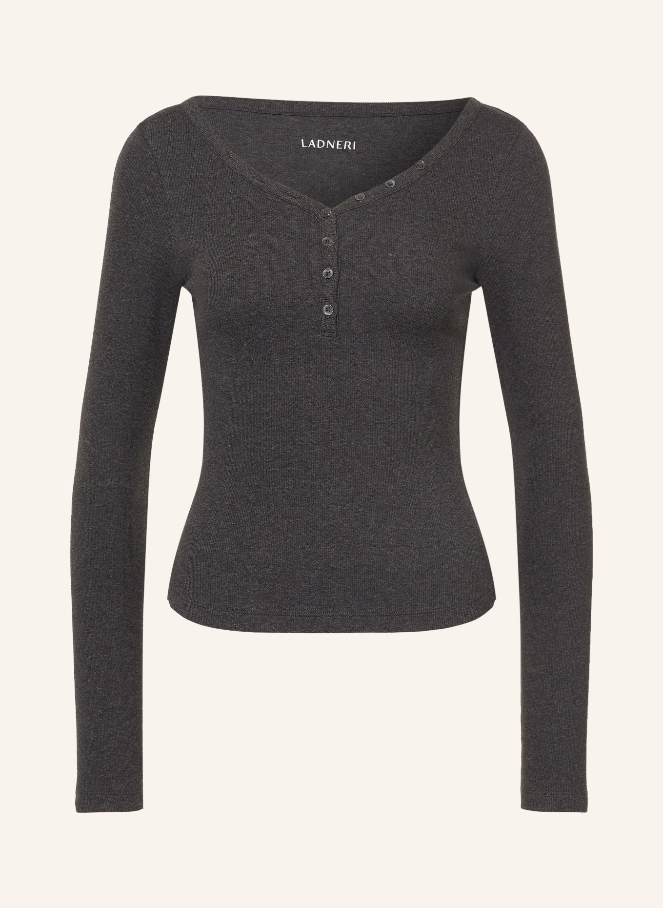 LADNERI Longsleeve GRETA: DONKERGRIJS