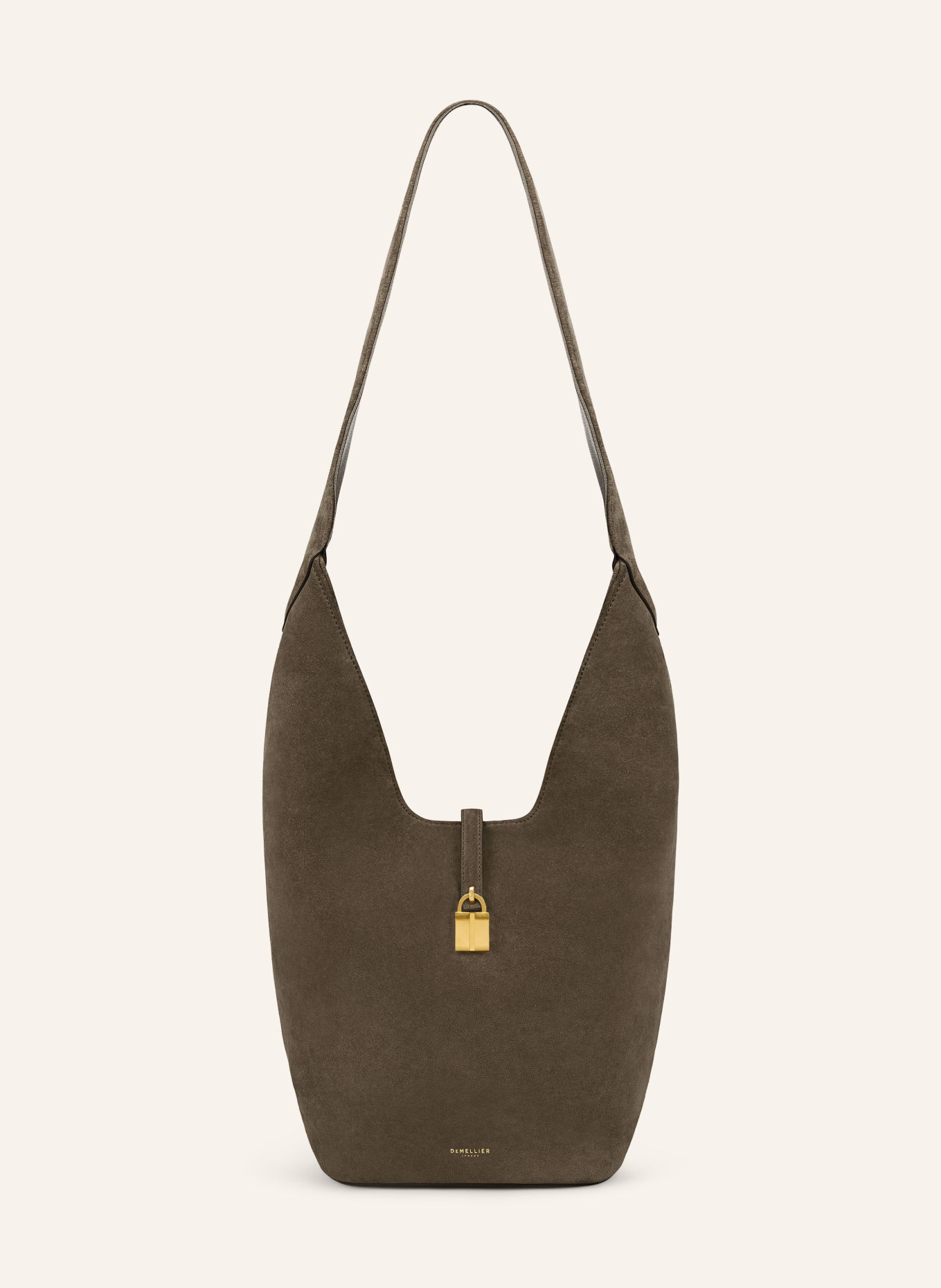 DEMELLIER Skuldertaske THE SIENA CROSSBODY: MØRKEBRUN / GULD