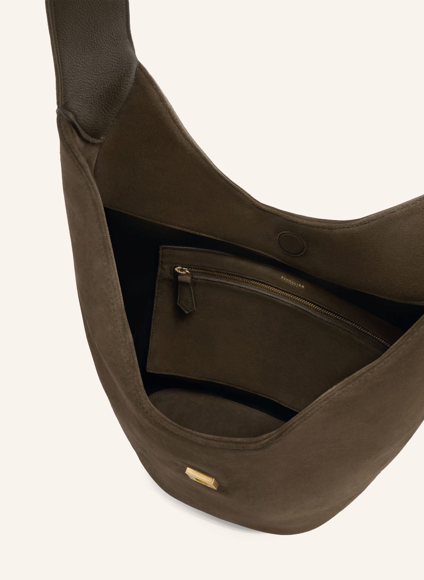 DEMELLIER Skuldertaske THE SIENA CROSSBODY: MØRKEBRUN / GULD