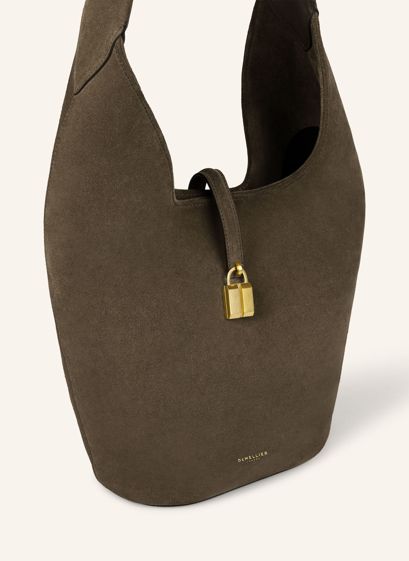 DEMELLIER Skuldertaske THE SIENA CROSSBODY: MØRKEBRUN / GULD