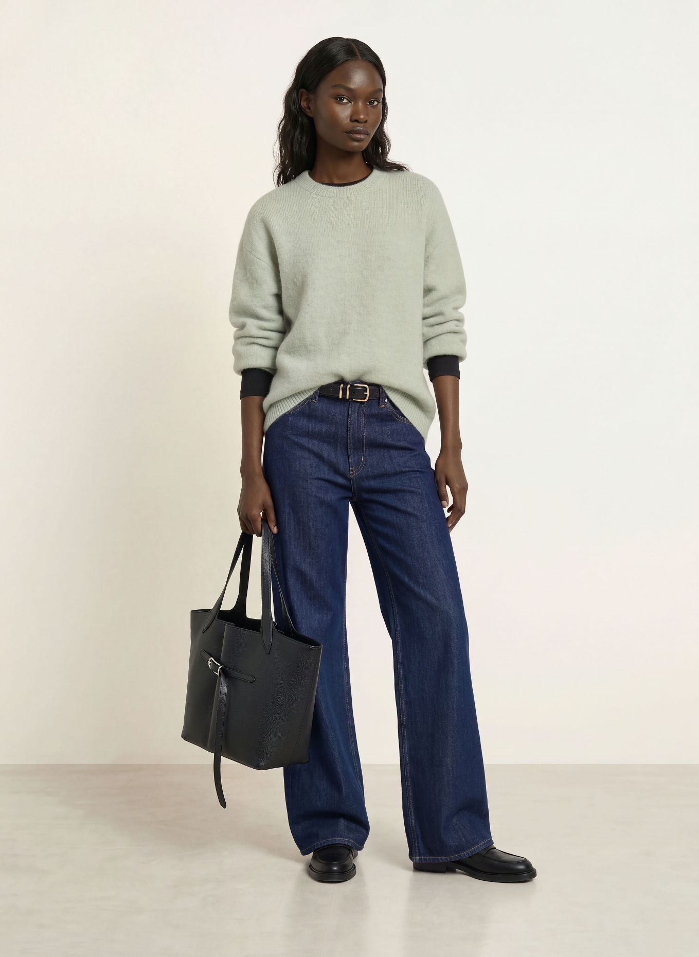 ARKET Pullover mit Alpaka: HELLGRÜN