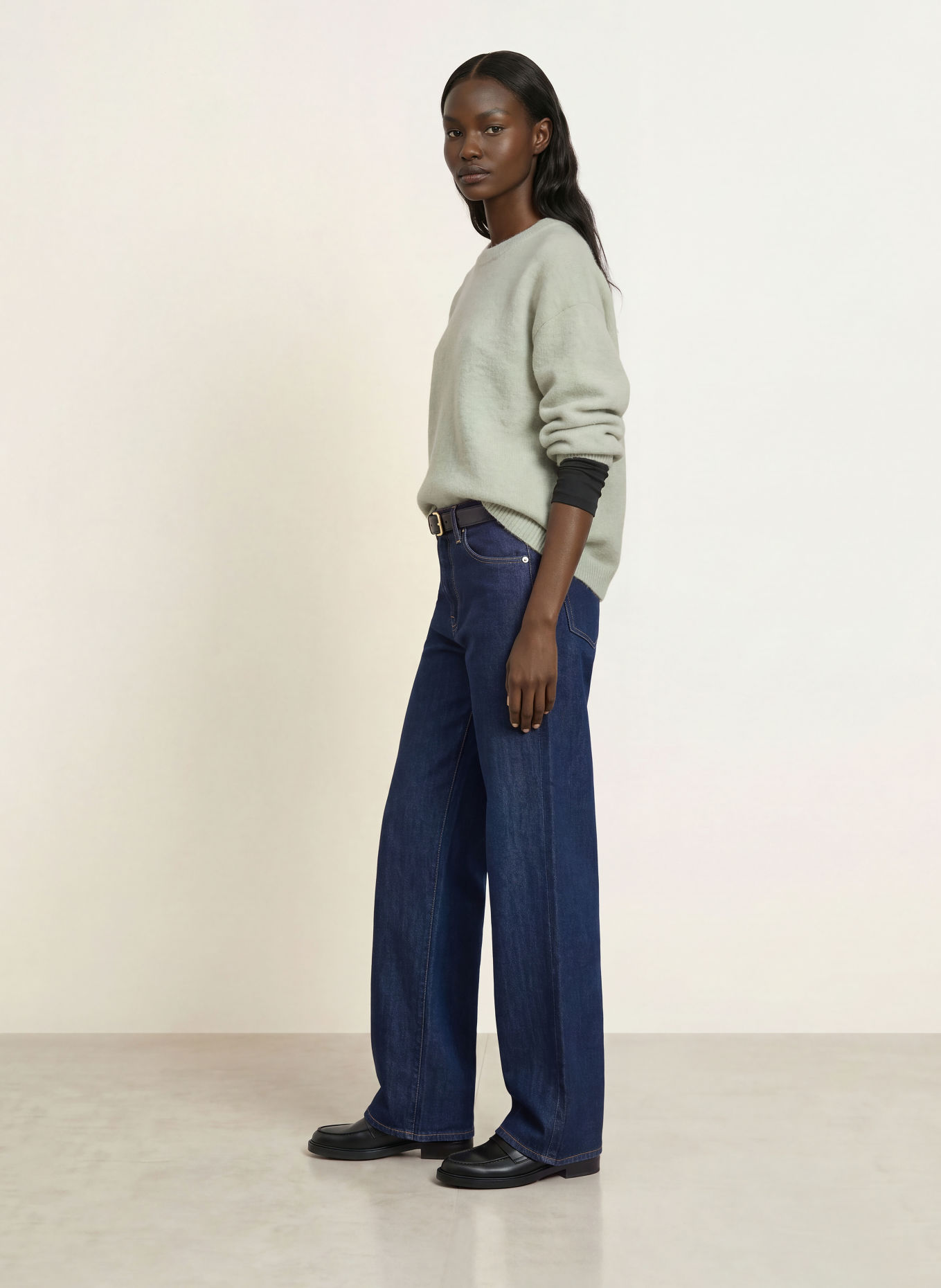 ARKET Pullover mit Alpaka: HELLGRÜN