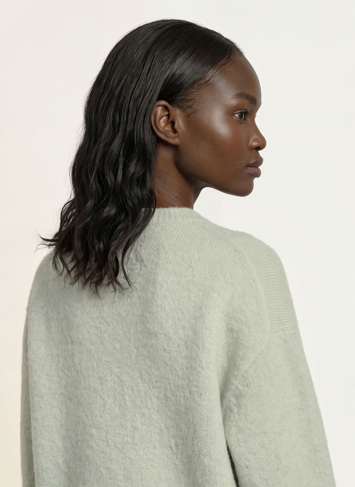 ARKET Pullover mit Alpaka: HELLGRÜN