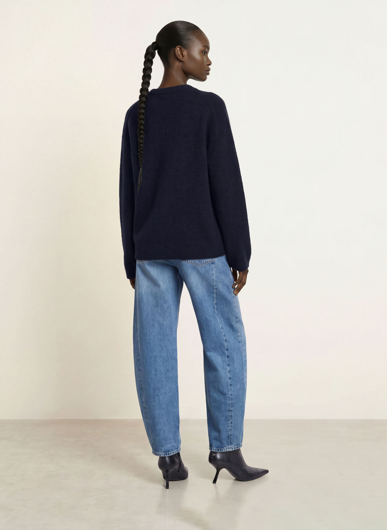 ARKET Sweater with alpaca: DARK BLUE