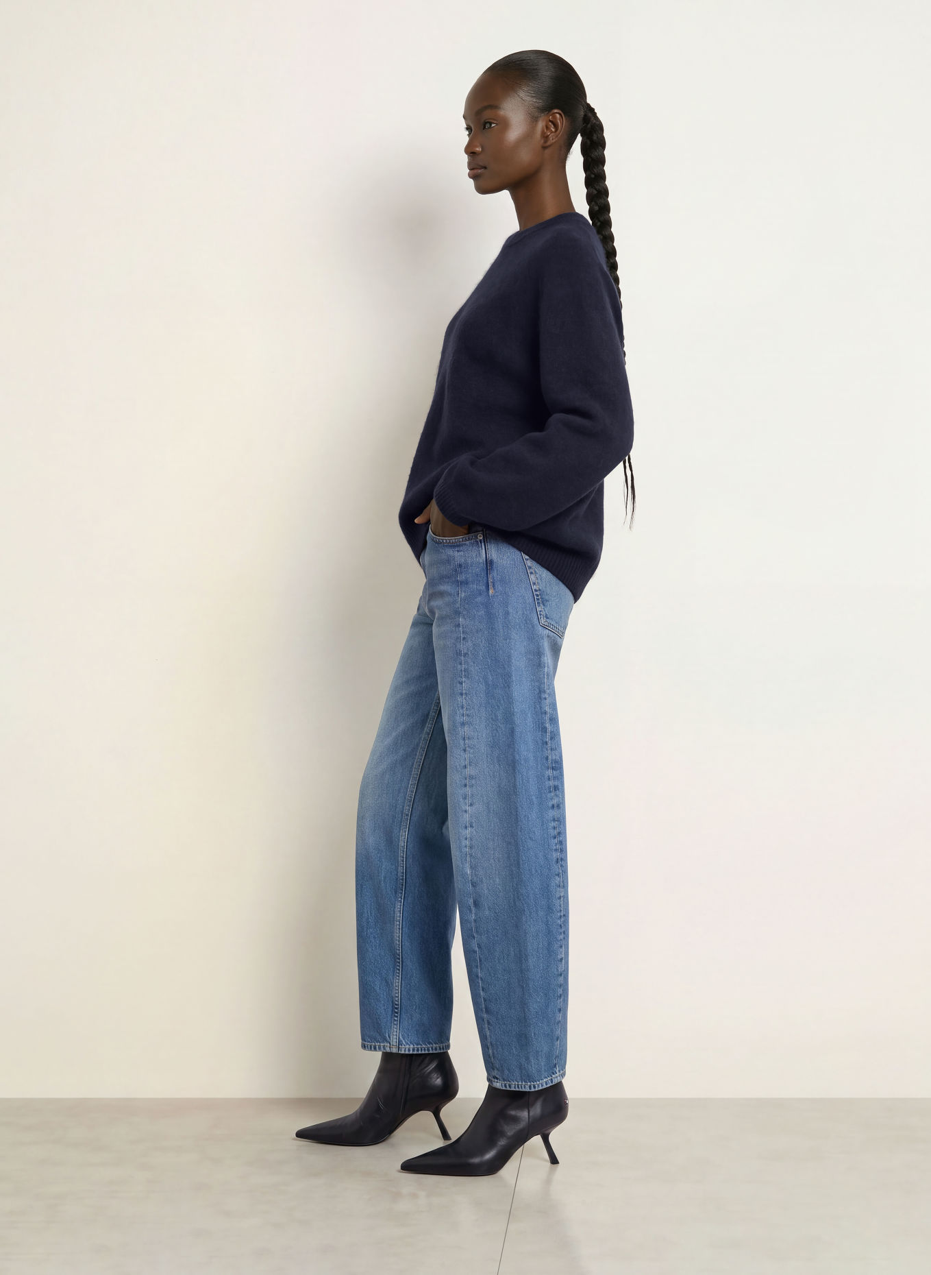 ARKET Sweater with alpaca: DARK BLUE