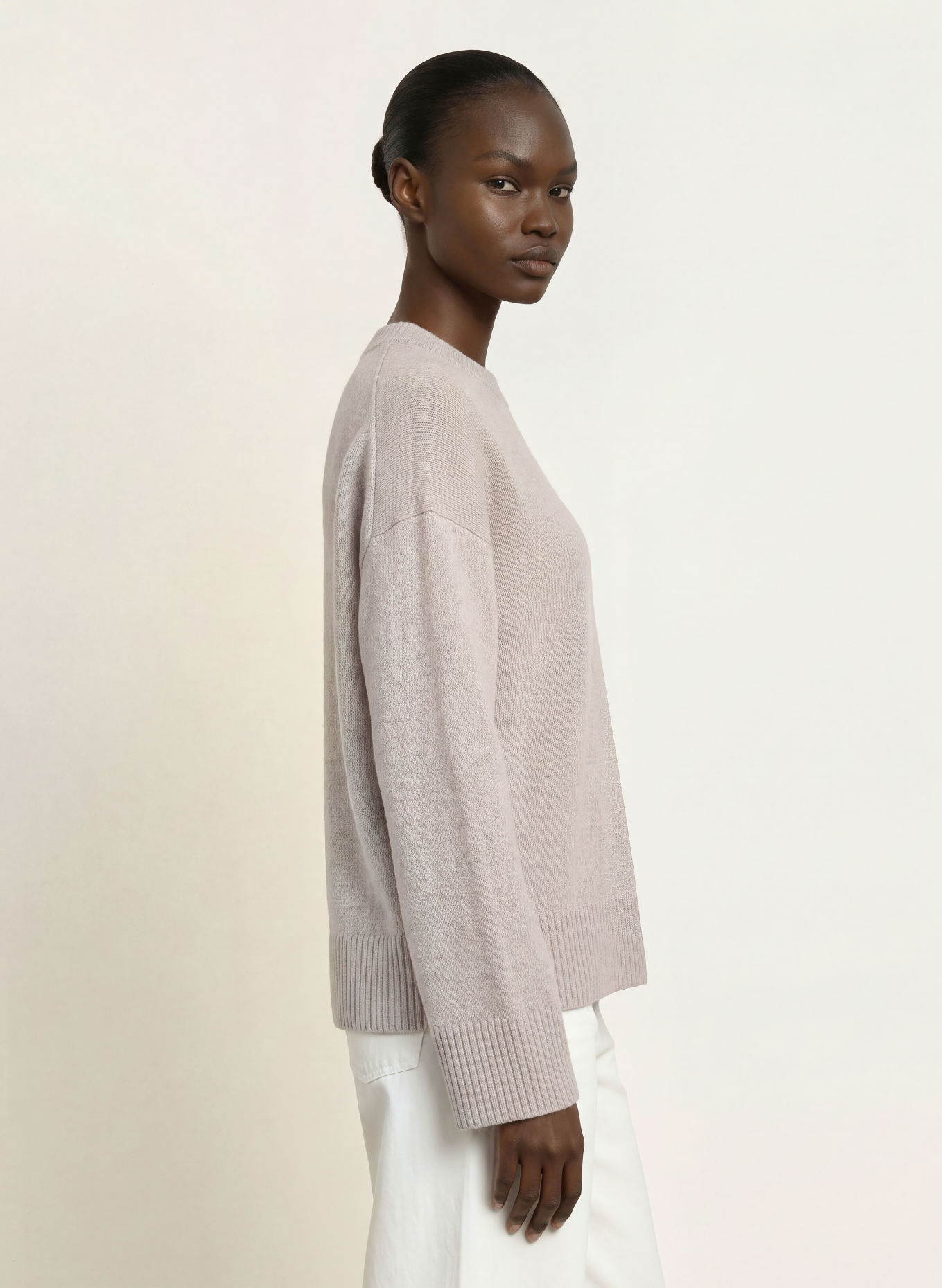 ARKET Oversized cashmere sweater: LIGHT BROWN