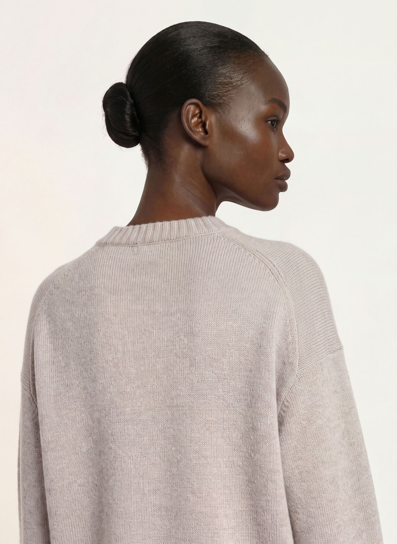 ARKET Oversized cashmere sweater: LIGHT BROWN