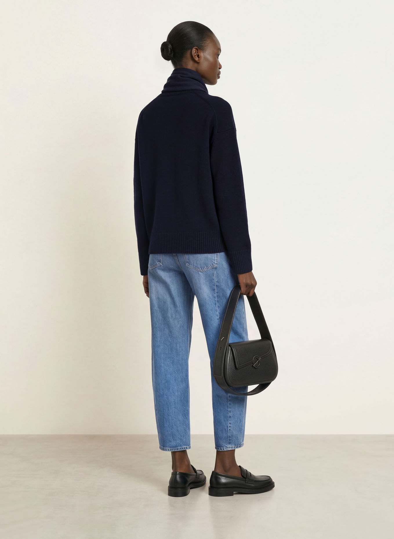 ARKET Oversized cashmere sweater: DARK BLUE