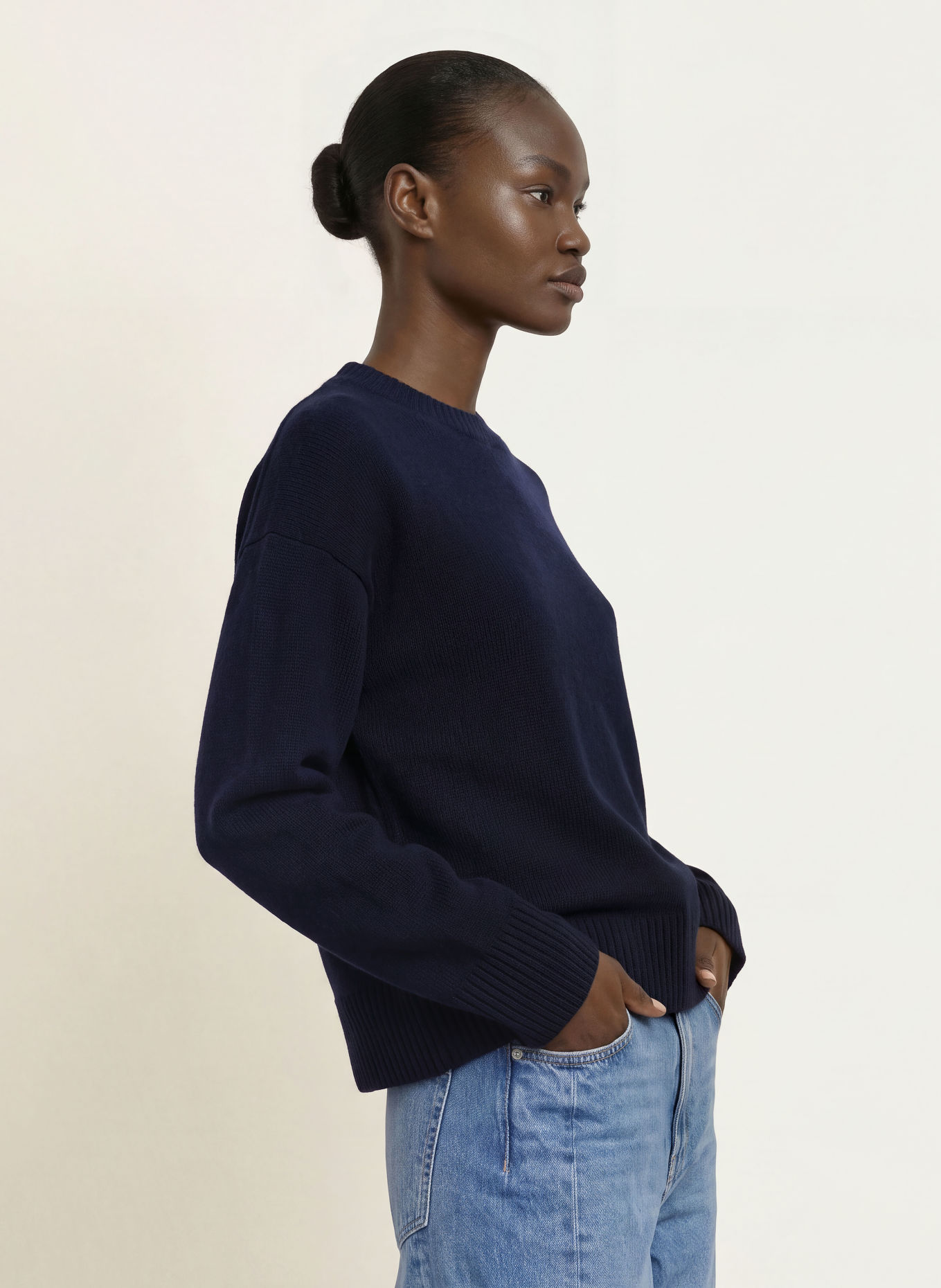 ARKET Oversized cashmere sweater: DARK BLUE