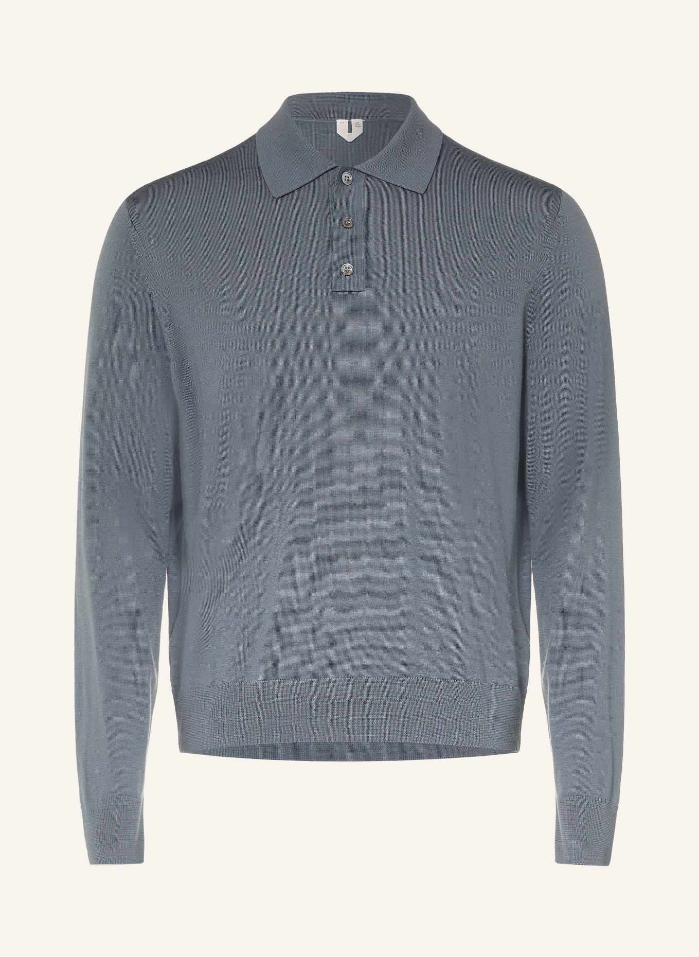 ARKET Knitted merino wool polo shirt: GRAY