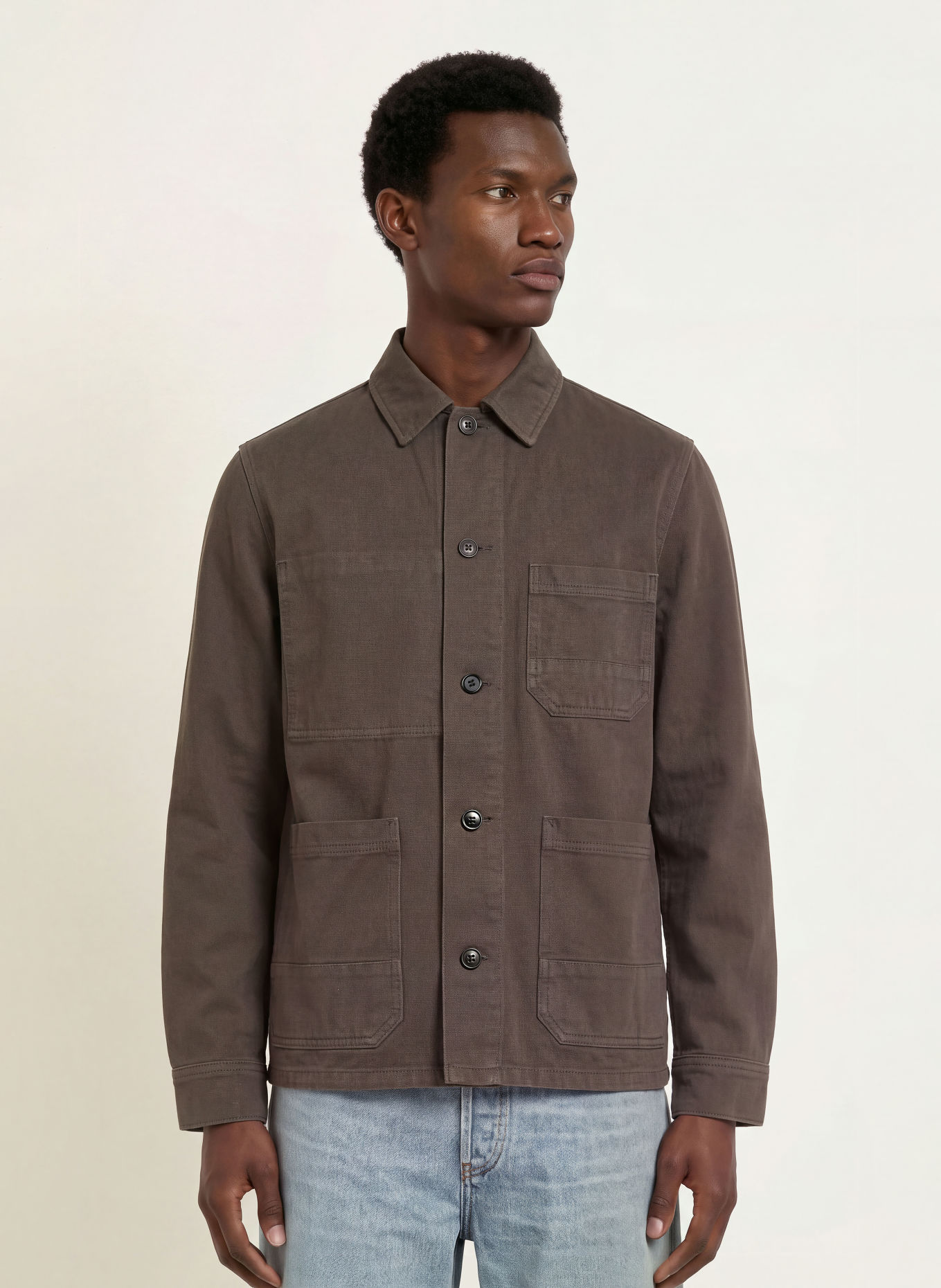 ARKET Overshirt: DONKERGRIJS